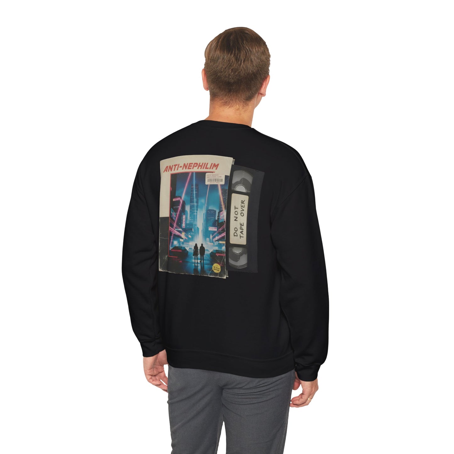 Retro vhs sci-fi anti nephilim sweatshirt (unisex), Kirk Ave. Apparel