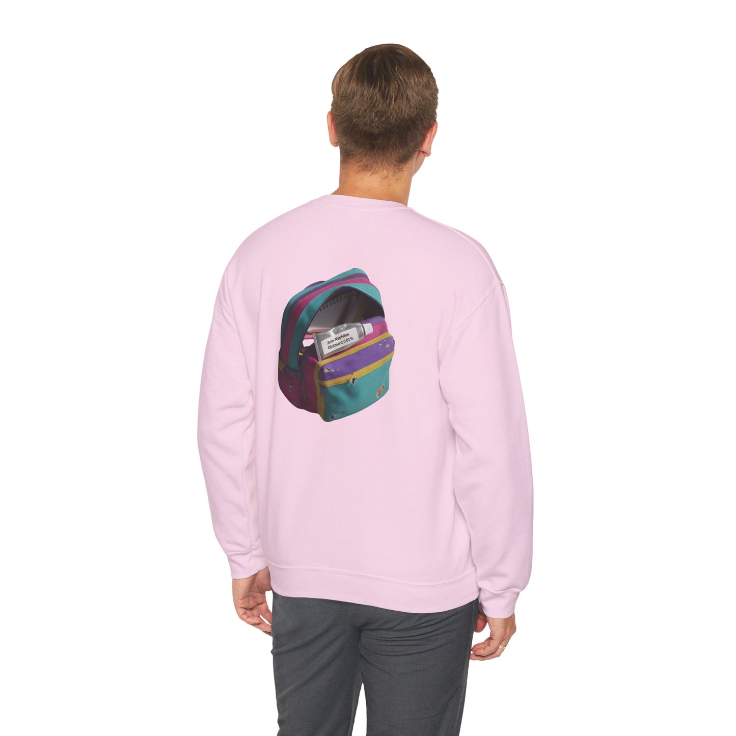 90s schoolbag anti nephilim sweatshirt (unisex), Kirk Ave. Apparel
