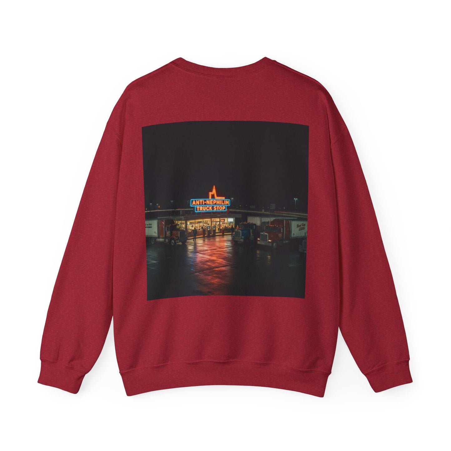 Retro truck stop anti nephilim sweatshirt (unisex), Kirk Ave. Apparel