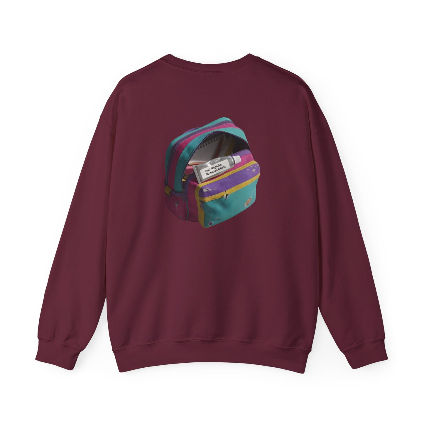 90s schoolbag anti nephilim sweatshirt (unisex), Kirk Ave. Apparel