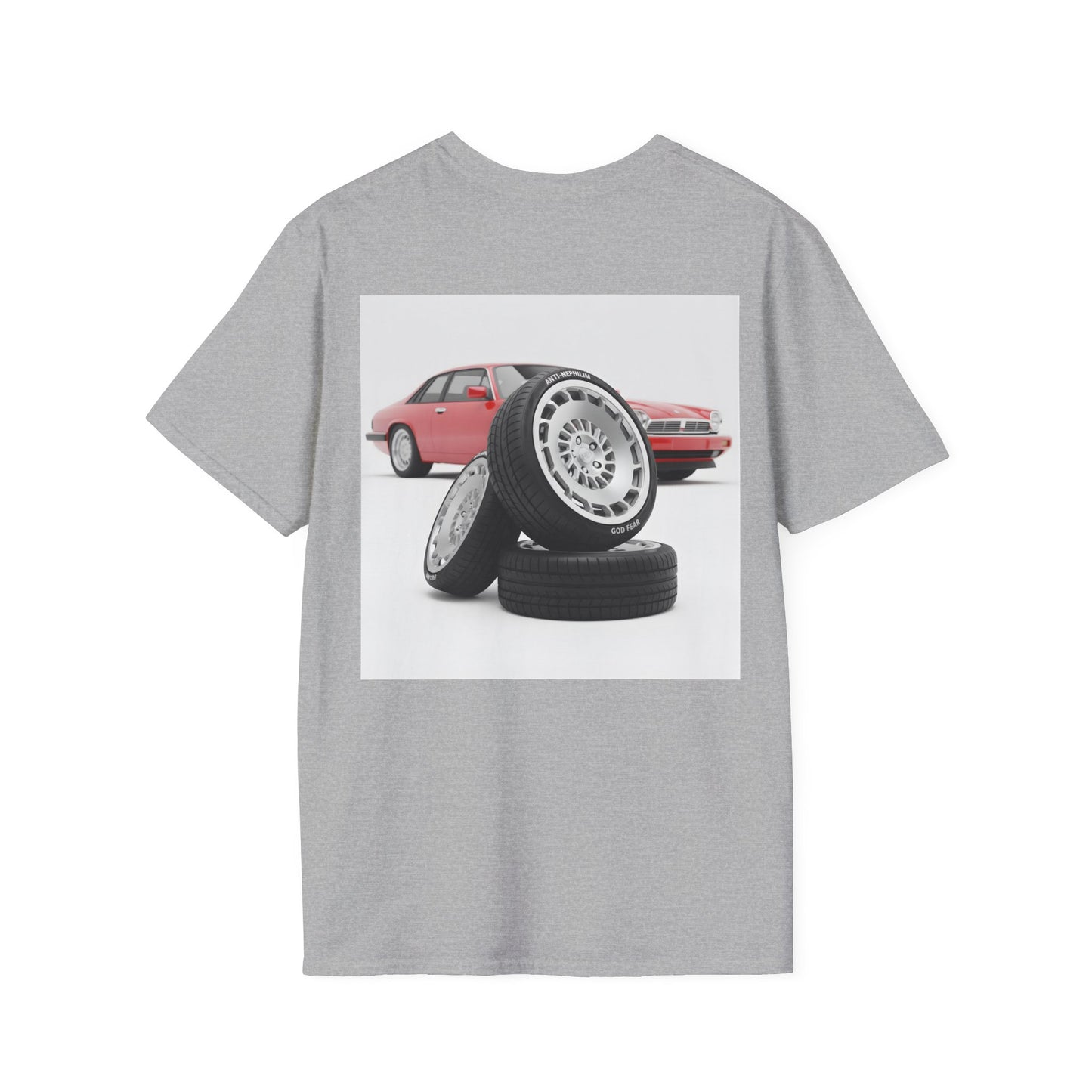 Retro sports car anti nephilim t shirt (unisex), Kirk Ave. Apparel
