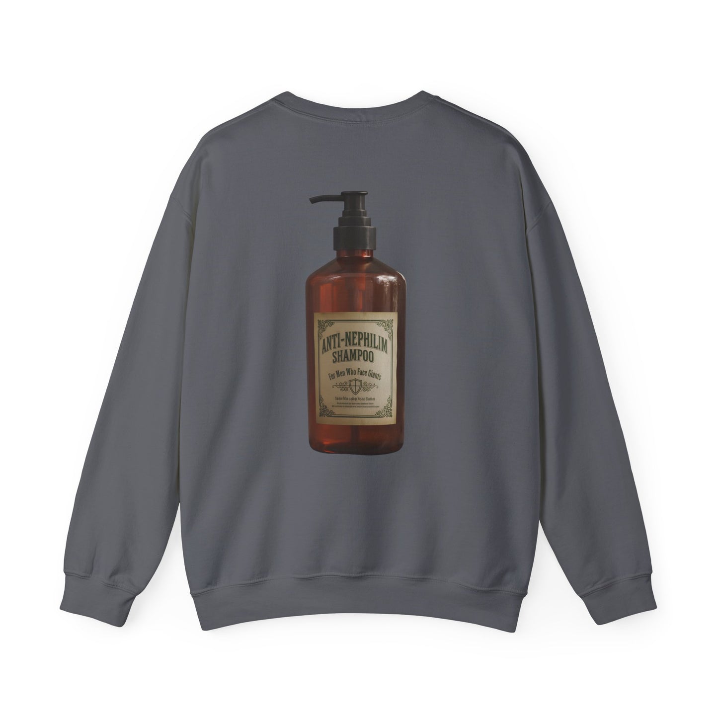 Anti nephilim shampoo sweatshirt (unisex), Kirk Ave. Apparel