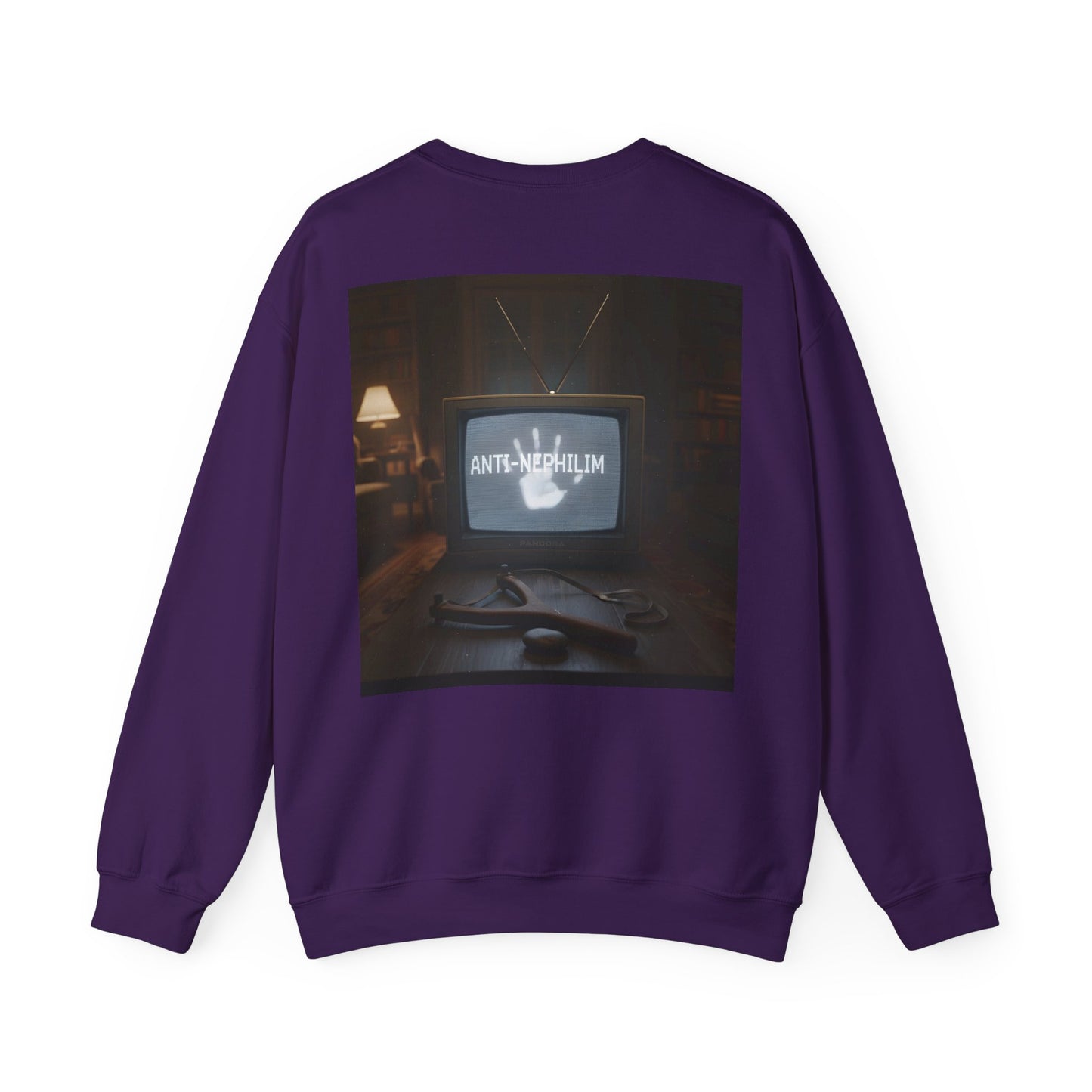 Retro TV anti nephilim sweatshirt (unisex), Kirk Ave. Apparel