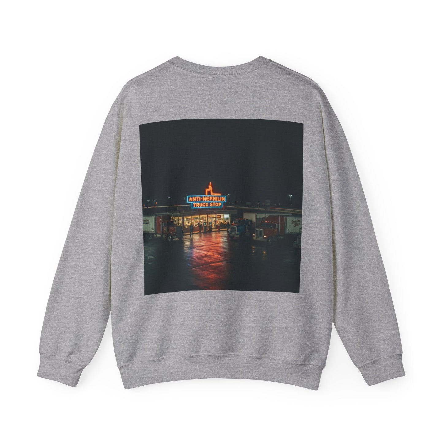 Retro truck stop anti nephilim sweatshirt (unisex), Kirk Ave. Apparel