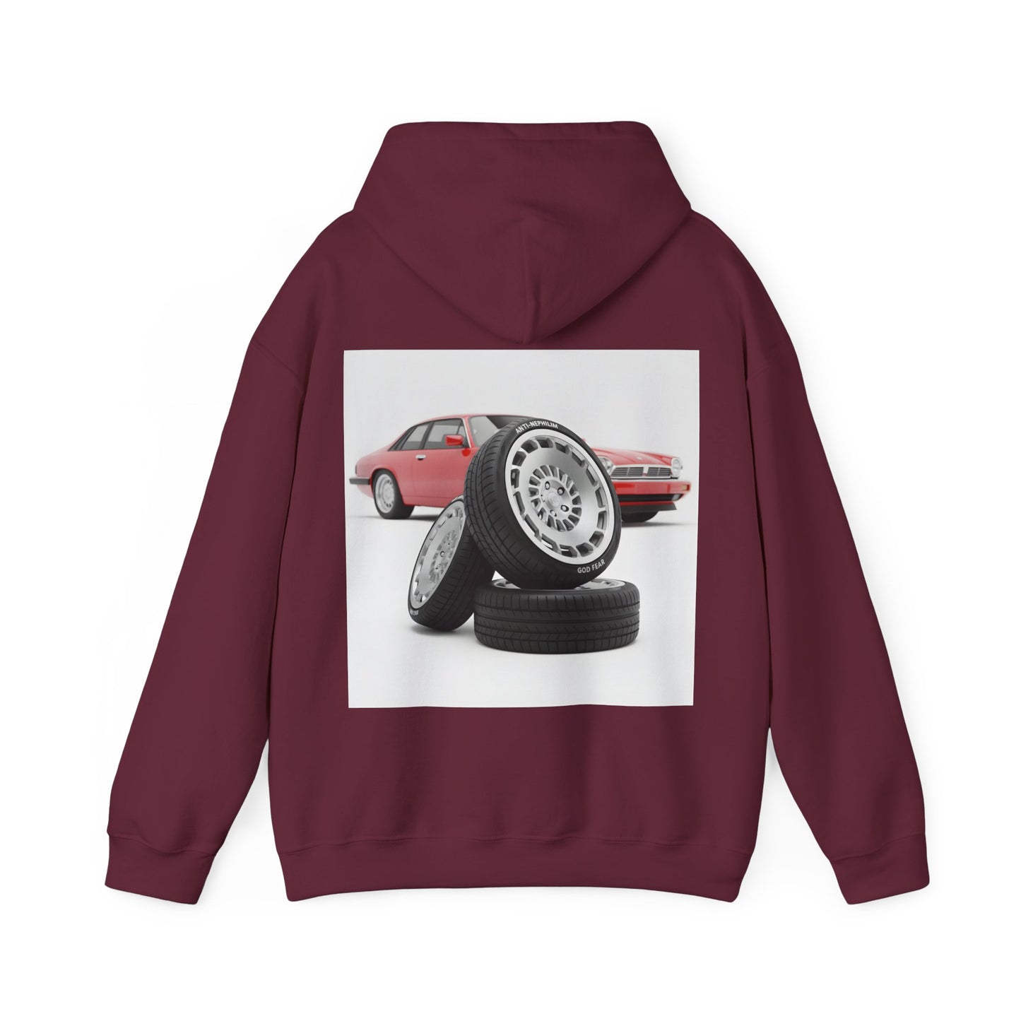 Retro sports car anti nephilim hoodie (unisex), Kirk Ave. Apparel