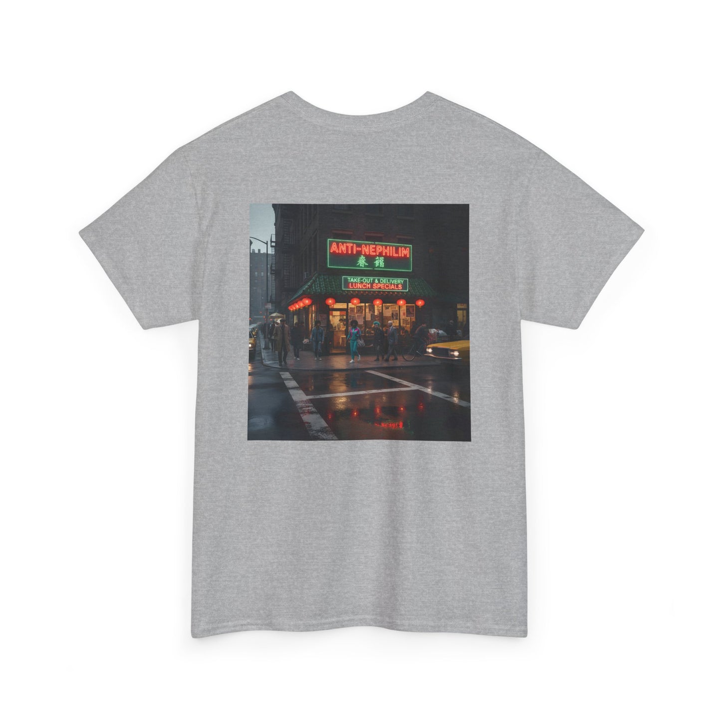 Retro neon NYC Chinese t shirt (unisex), Kirk Ave. Apparel