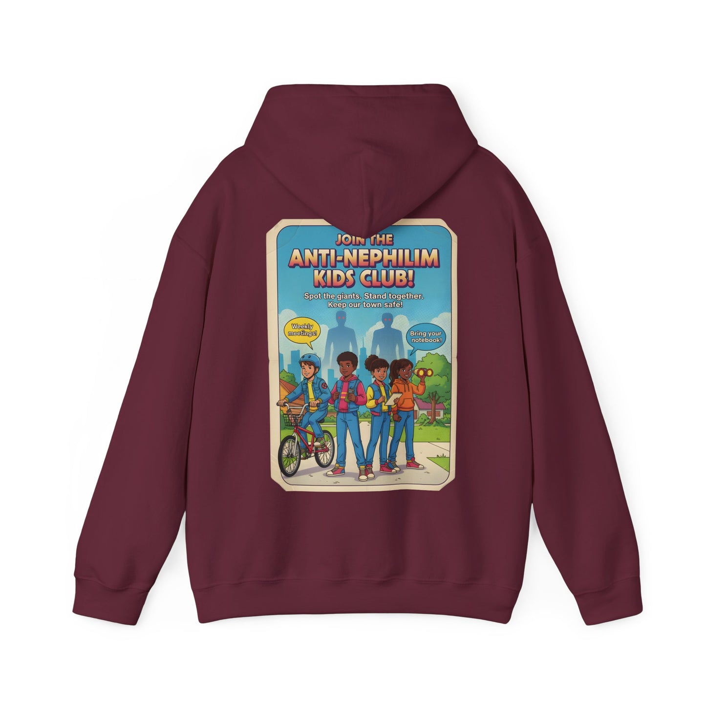 Retro anti nephilim kids club hoodie (unisex), Kirk Ave. Apparel
