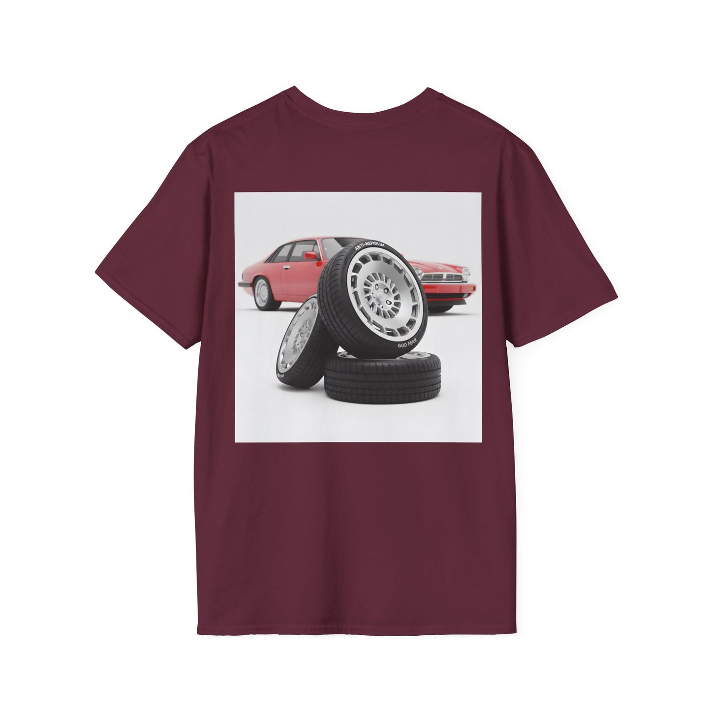 Retro sports car anti nephilim t shirt (unisex), Kirk Ave. Apparel