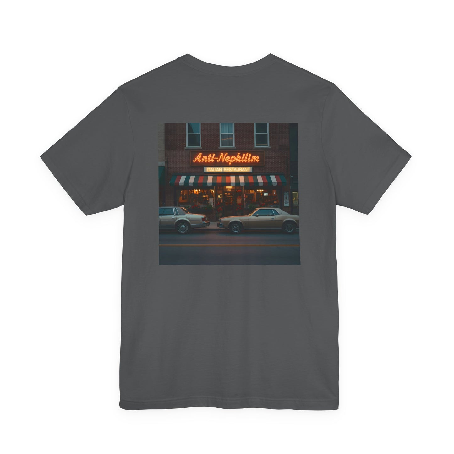 Retro neon NYC Italian anti nephilim t shirt (unisex), Kirk Ave. Apparel