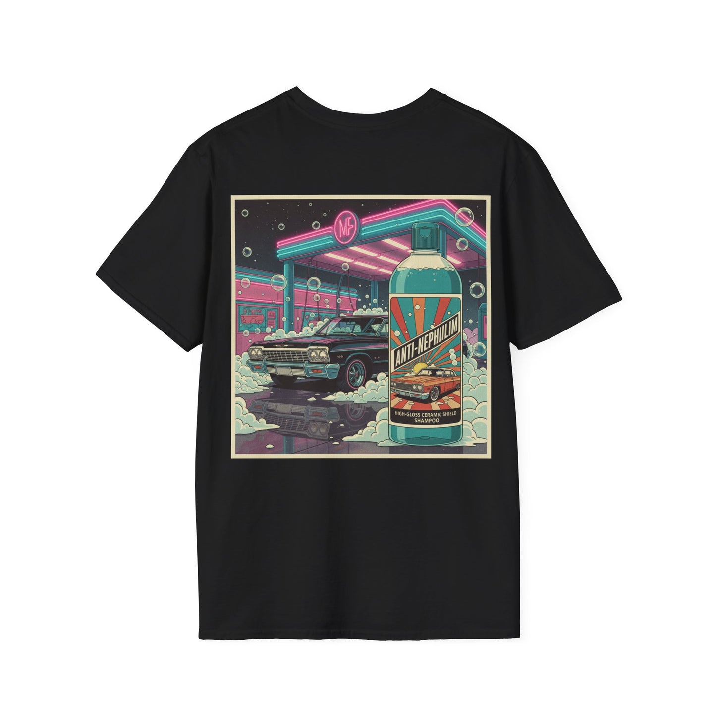 Retro neon car wash t shirt - Kirk Ave. Apparel