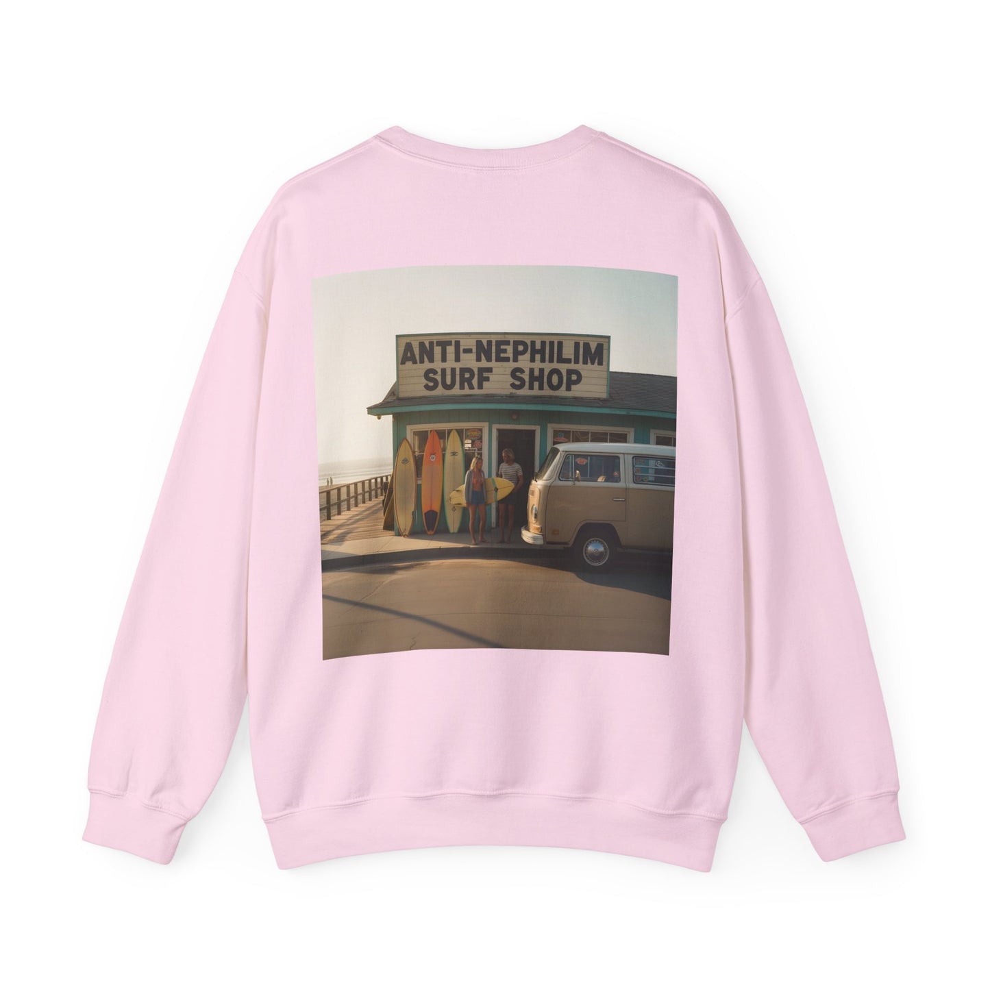 Retro surf anti nephilim sweatshirt (unisex), Kirk Ave. Apparel