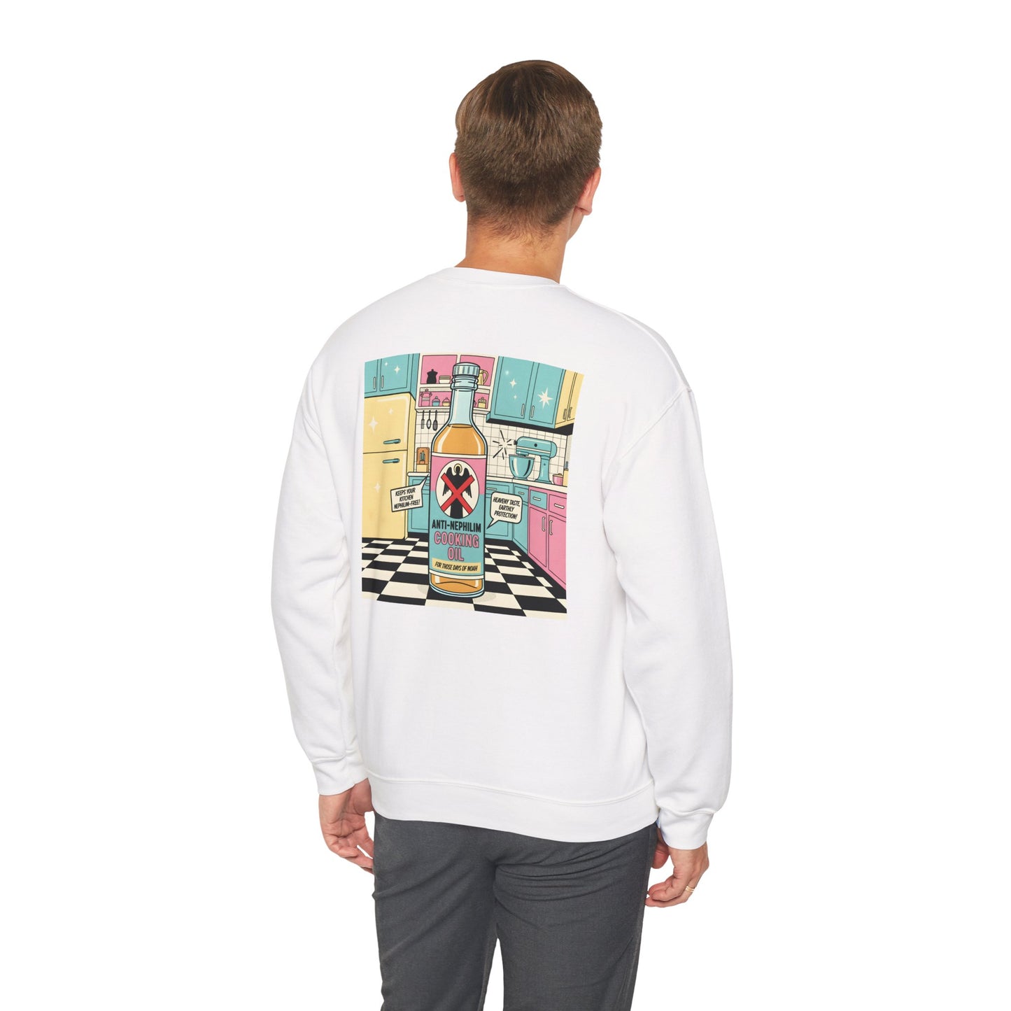 Retro kitchen anti nephilim sweatshirt (unisex), Kirk Ave. Apparel