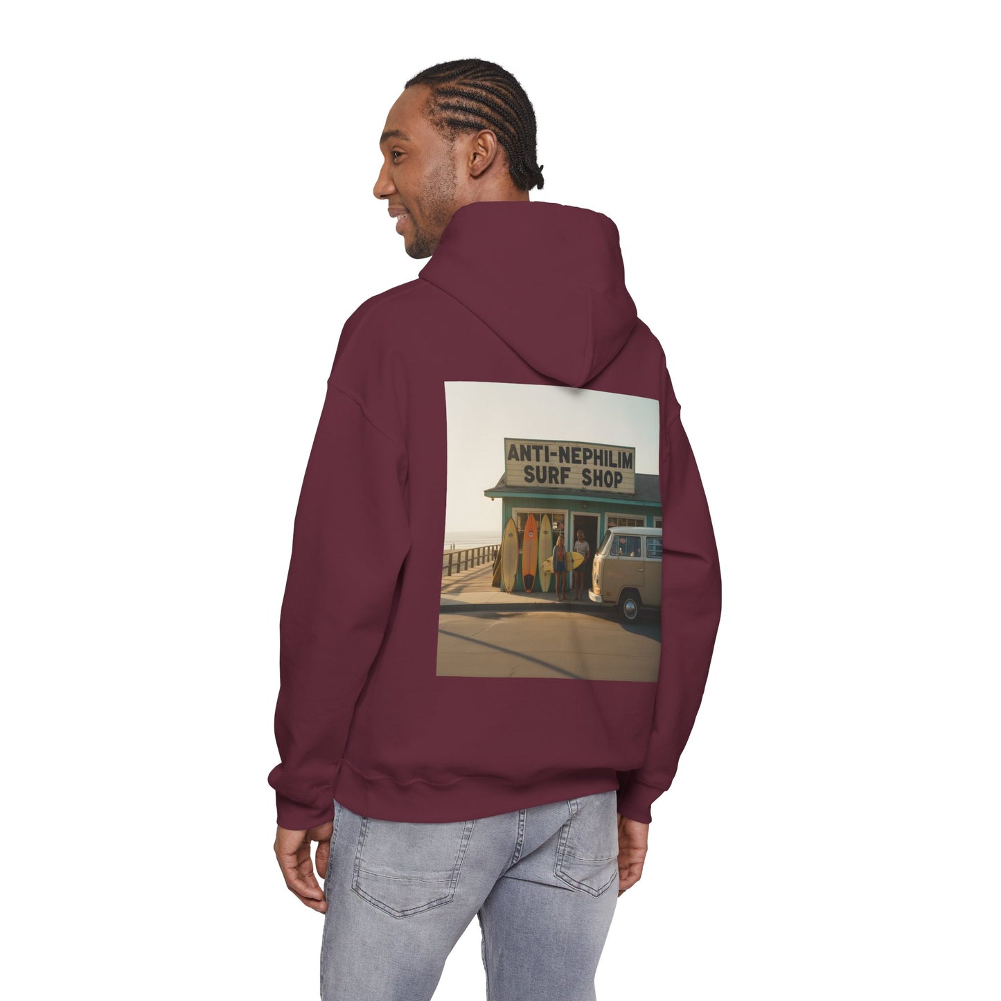 Retro surf anti nephilim hoodie (unisex), Kirk Ave. Apparel