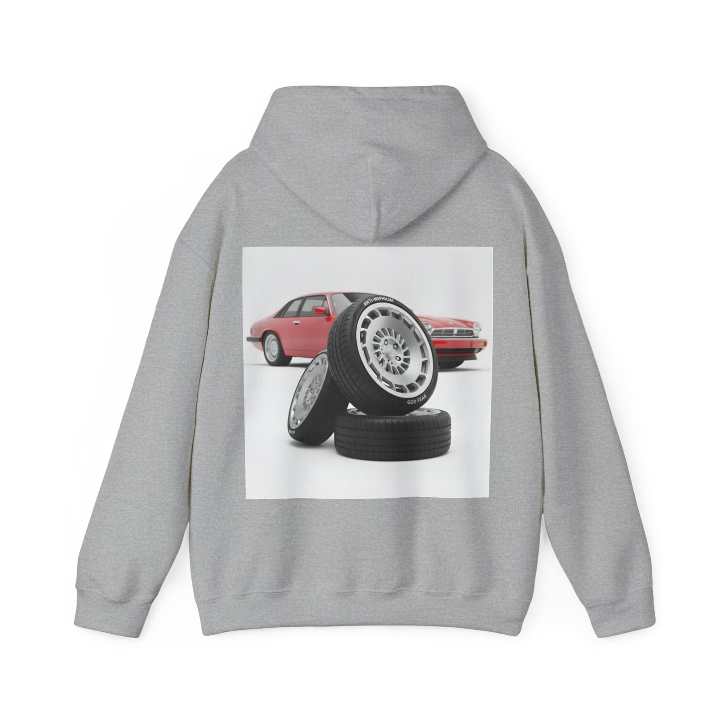 Retro sports car anti nephilim hoodie (unisex), Kirk Ave. Apparel