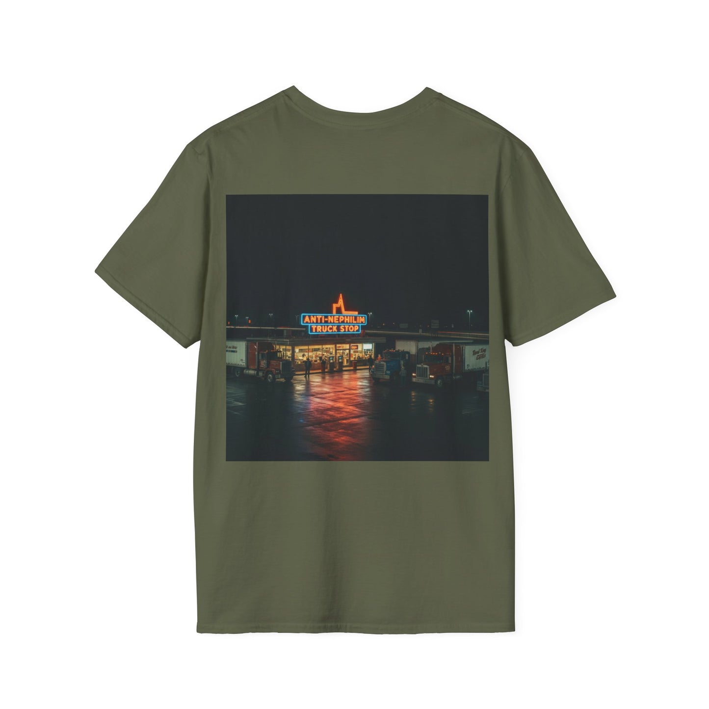 Retro truck stop anti nephilim t shirt (unisex), Kirk Ave. Apparel