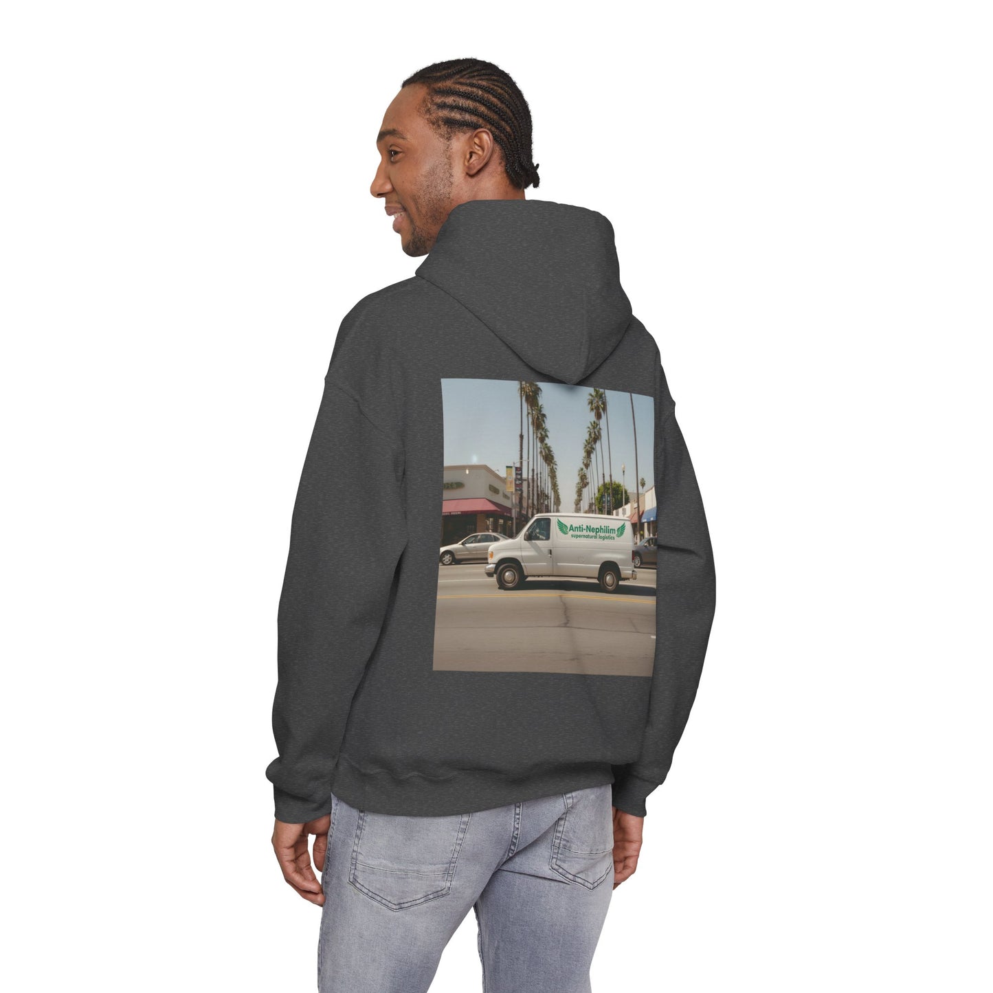 90s California Van anti-nephilim hoodie (unisex), Kirk Ave. Apparel