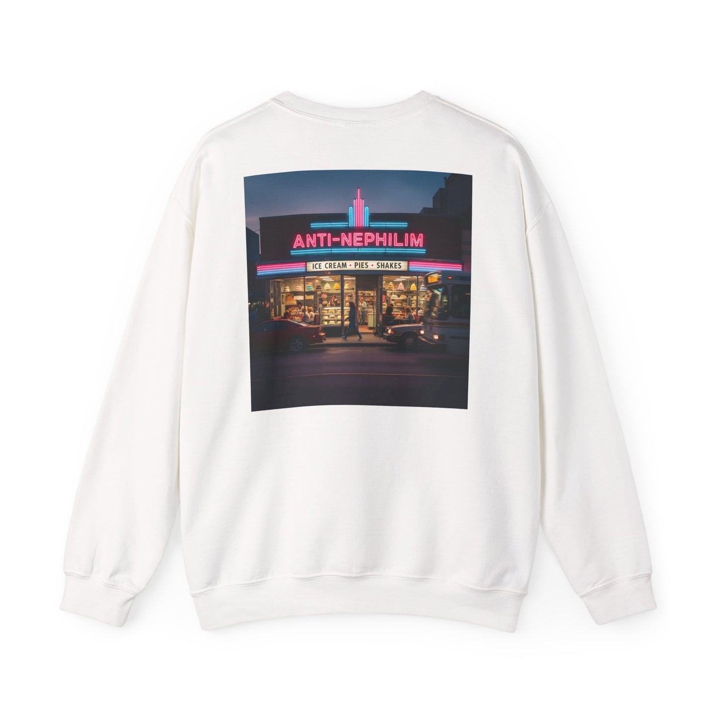 Retro dessert diner anti nephilim sweatshirt (unisex), Kirk Ave. Apparel