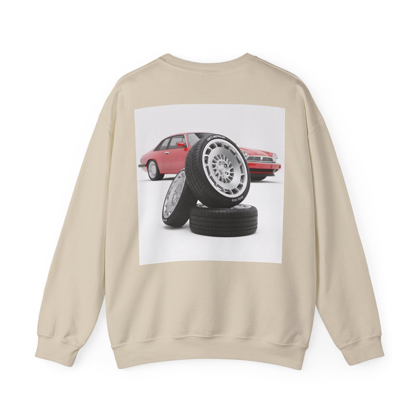 Retro sports car anti nephilim sweatshirt (unisex), Kirk Ave. Apparel