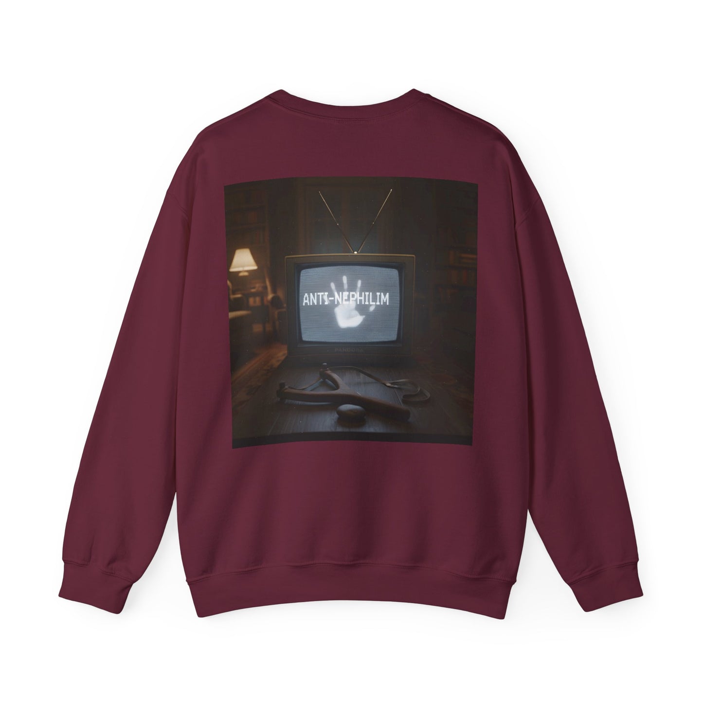 Retro TV anti nephilim sweatshirt (unisex), Kirk Ave. Apparel