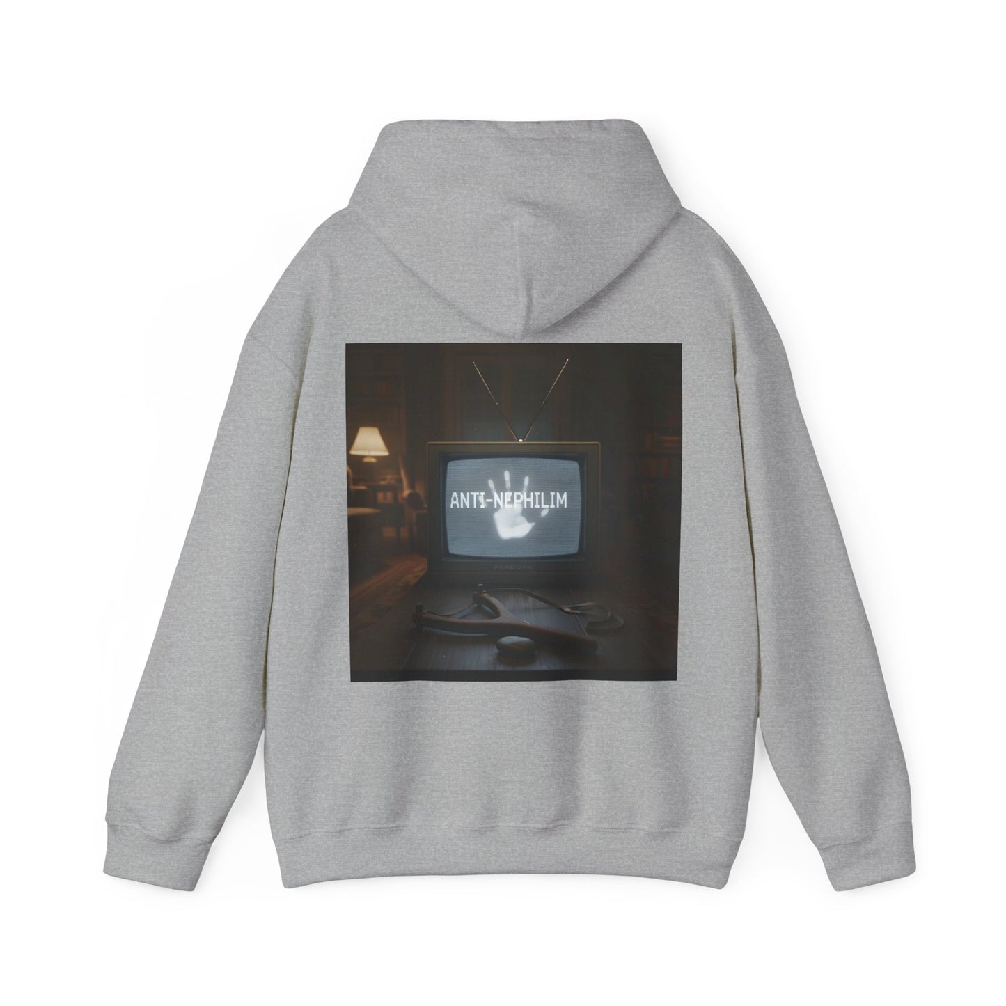 Retro TV anti nephilim hoodie (unisex), Kirk Ave. Apparel