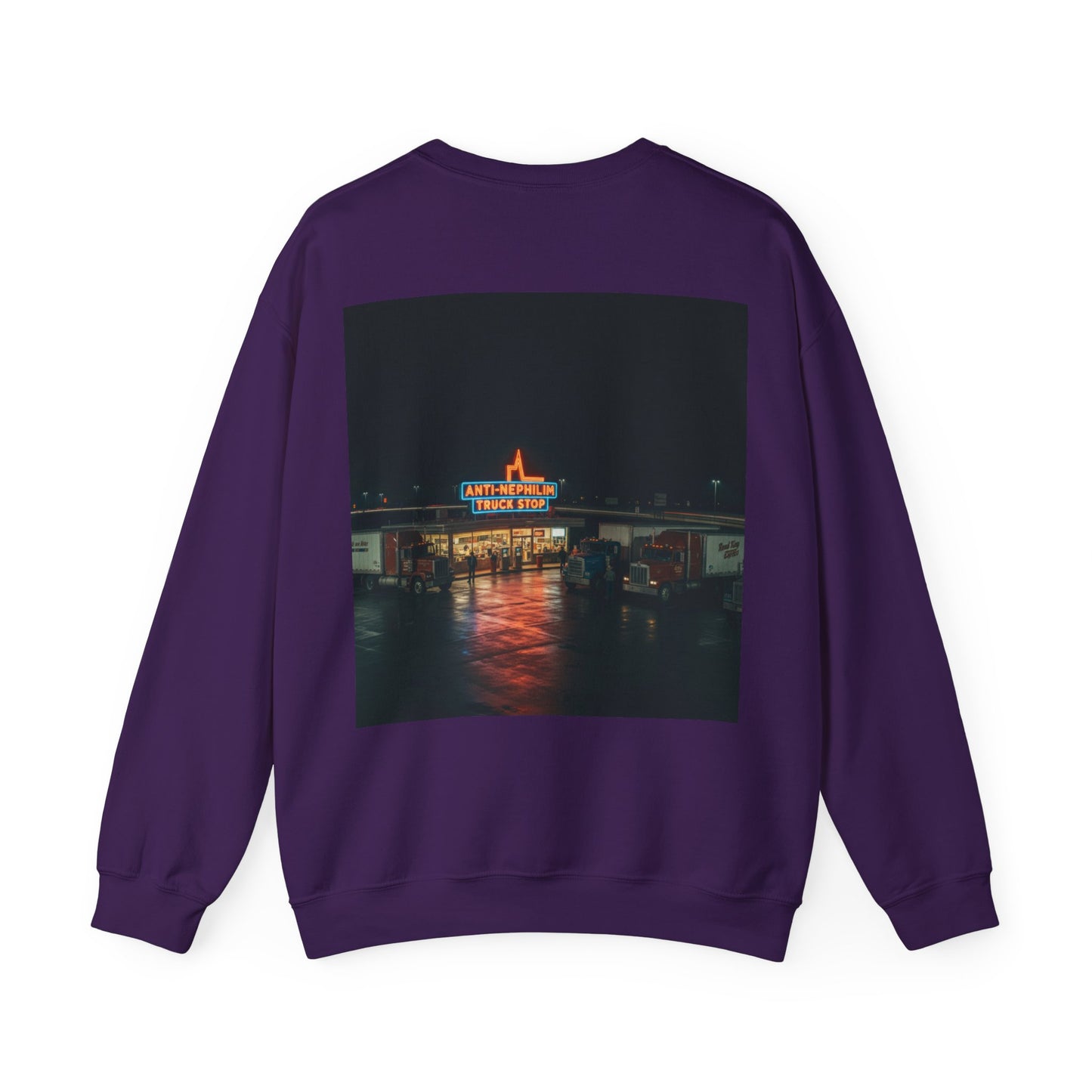Retro truck stop anti nephilim sweatshirt (unisex), Kirk Ave. Apparel