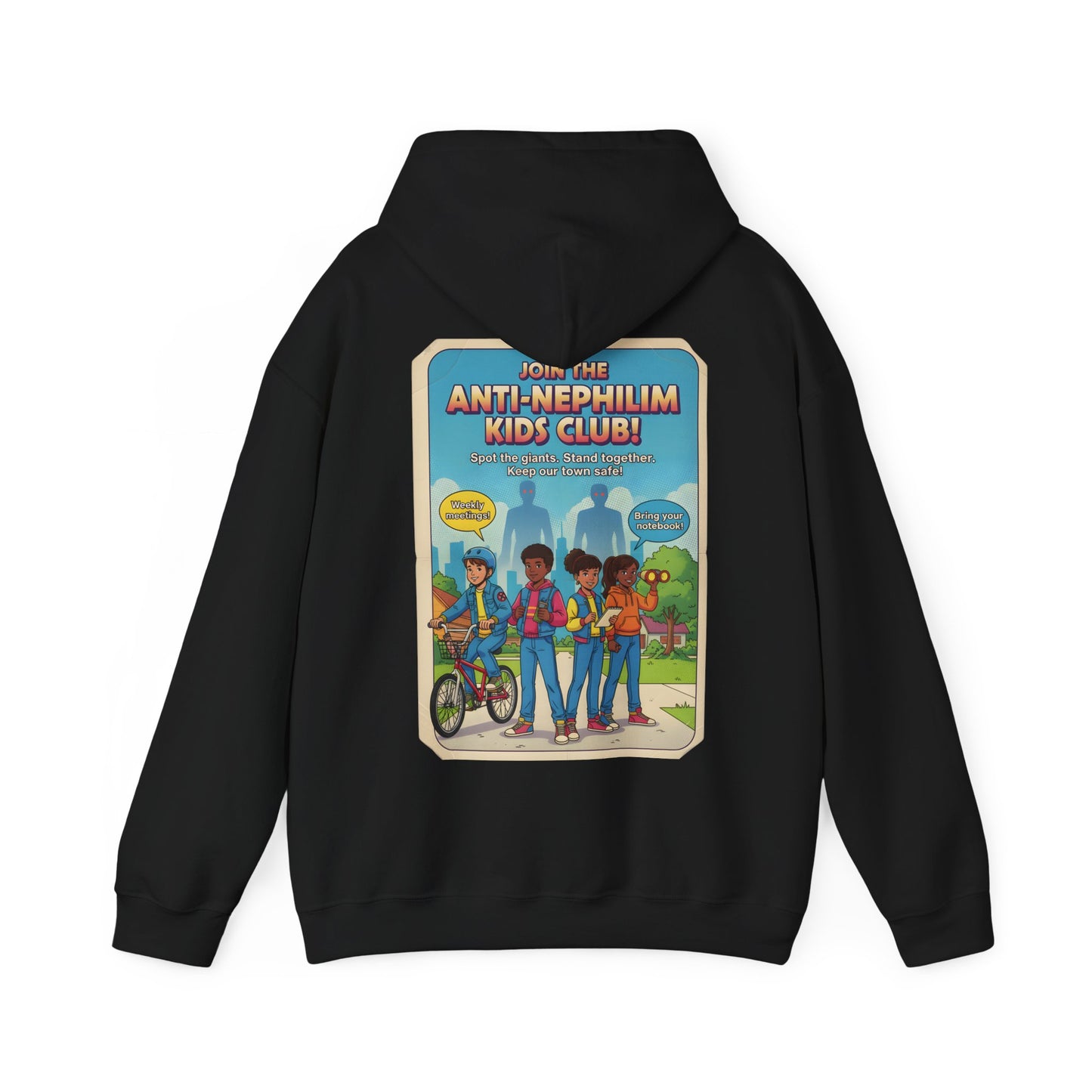 Retro anti nephilim kids club hoodie (unisex), Kirk Ave. Apparel