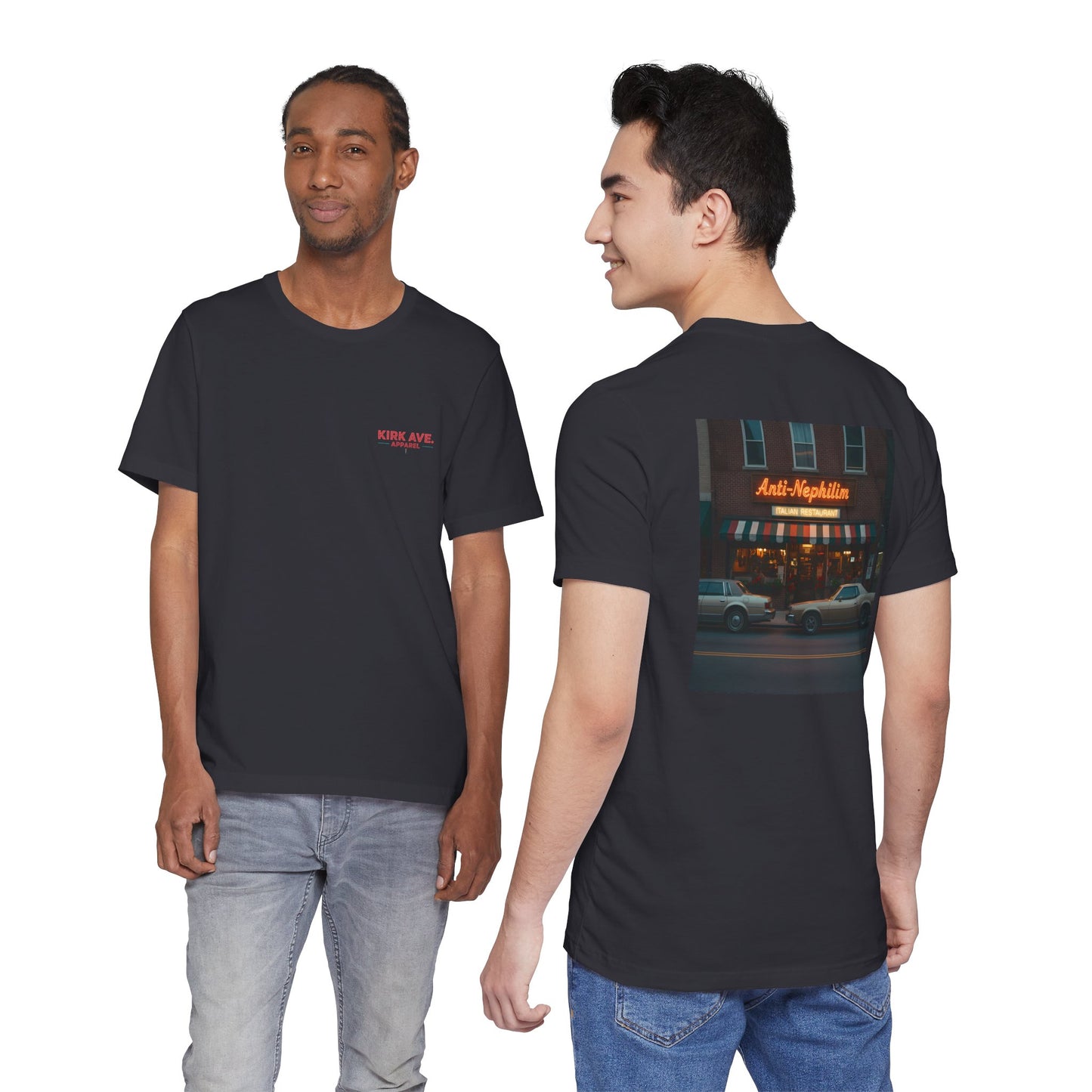 Retro neon NYC Italian anti nephilim t shirt (unisex), Kirk Ave. Apparel