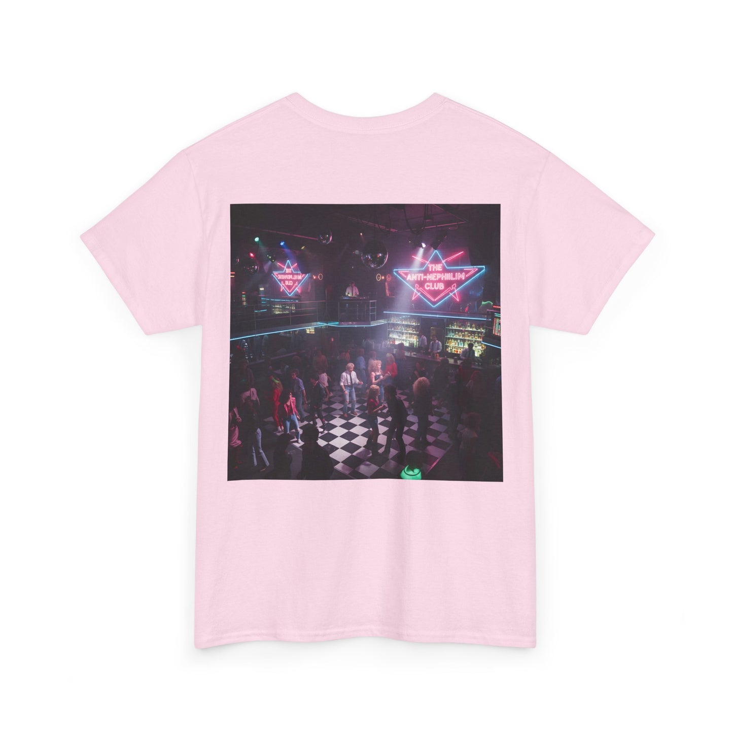 Neon 80s anti nephilim nightclub t shirt (unisex), Kirk Ave. Apparel