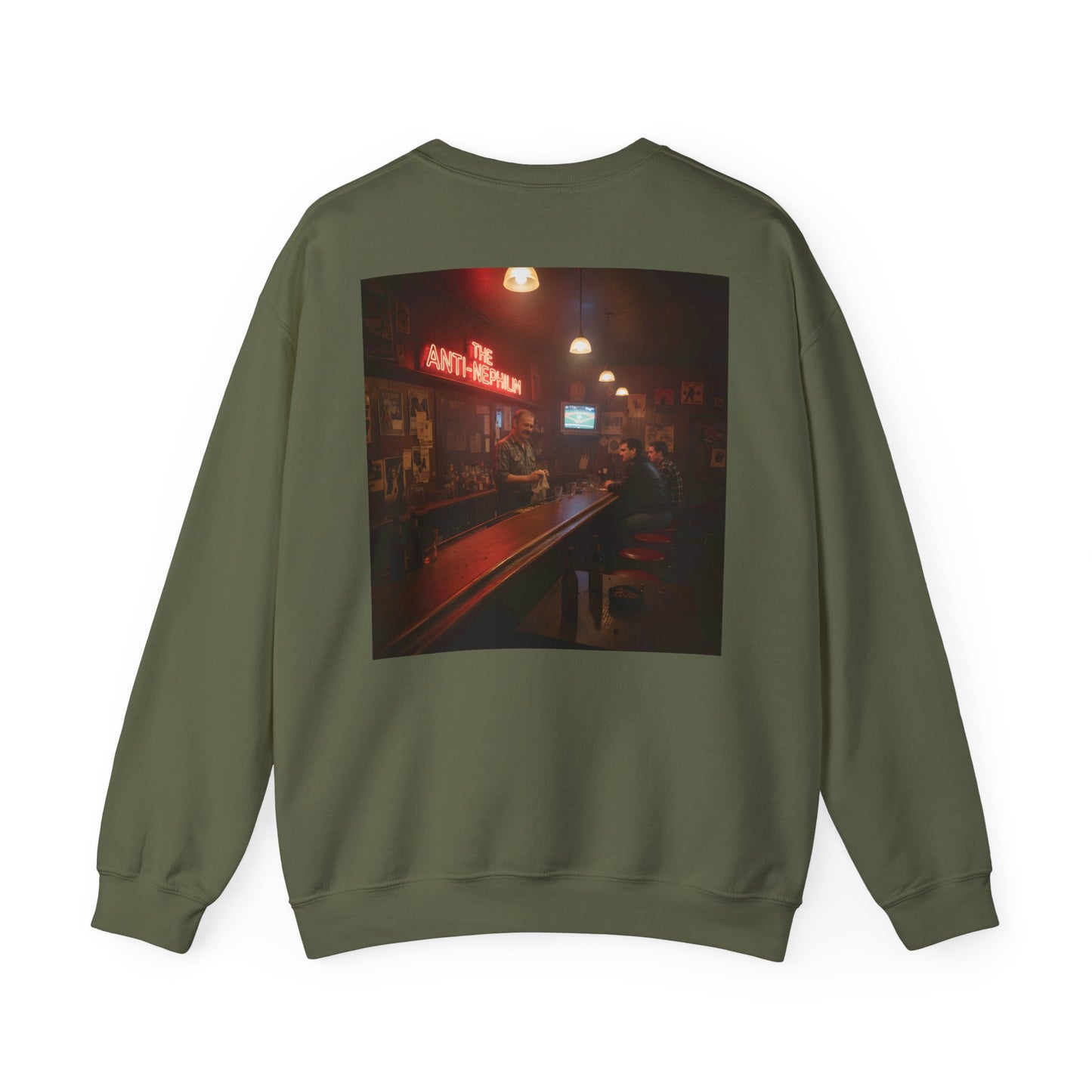 Retro neon dive bar anti nephilim sweatshirt (unisex), Kirk Ave. Apparel