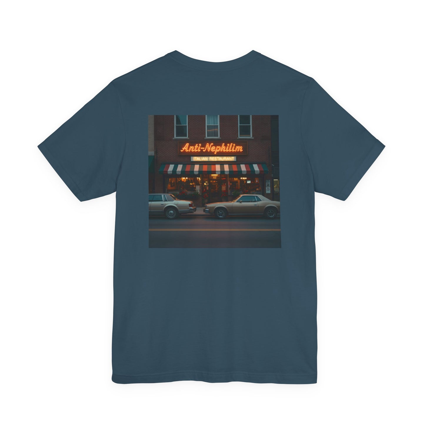 Retro neon NYC Italian anti nephilim t shirt (unisex), Kirk Ave. Apparel