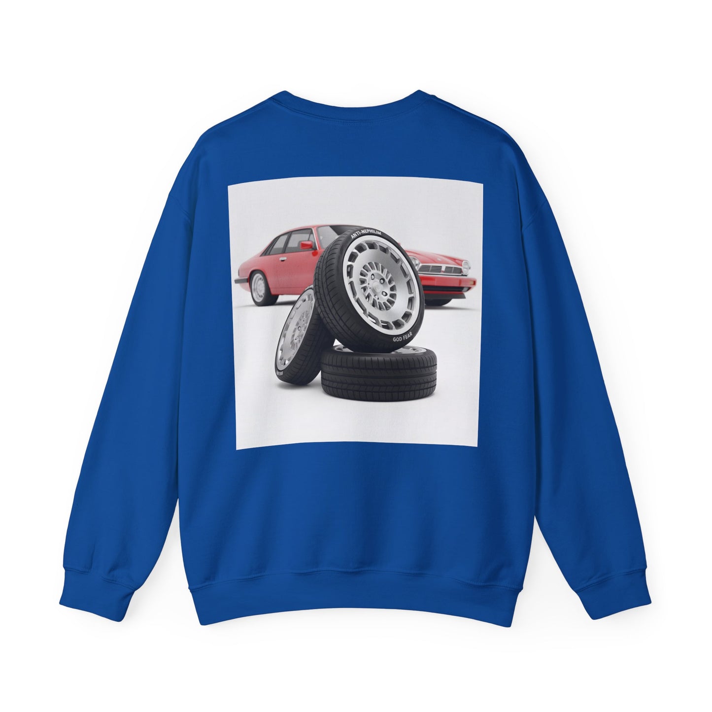 Retro sports car anti nephilim sweatshirt (unisex), Kirk Ave. Apparel