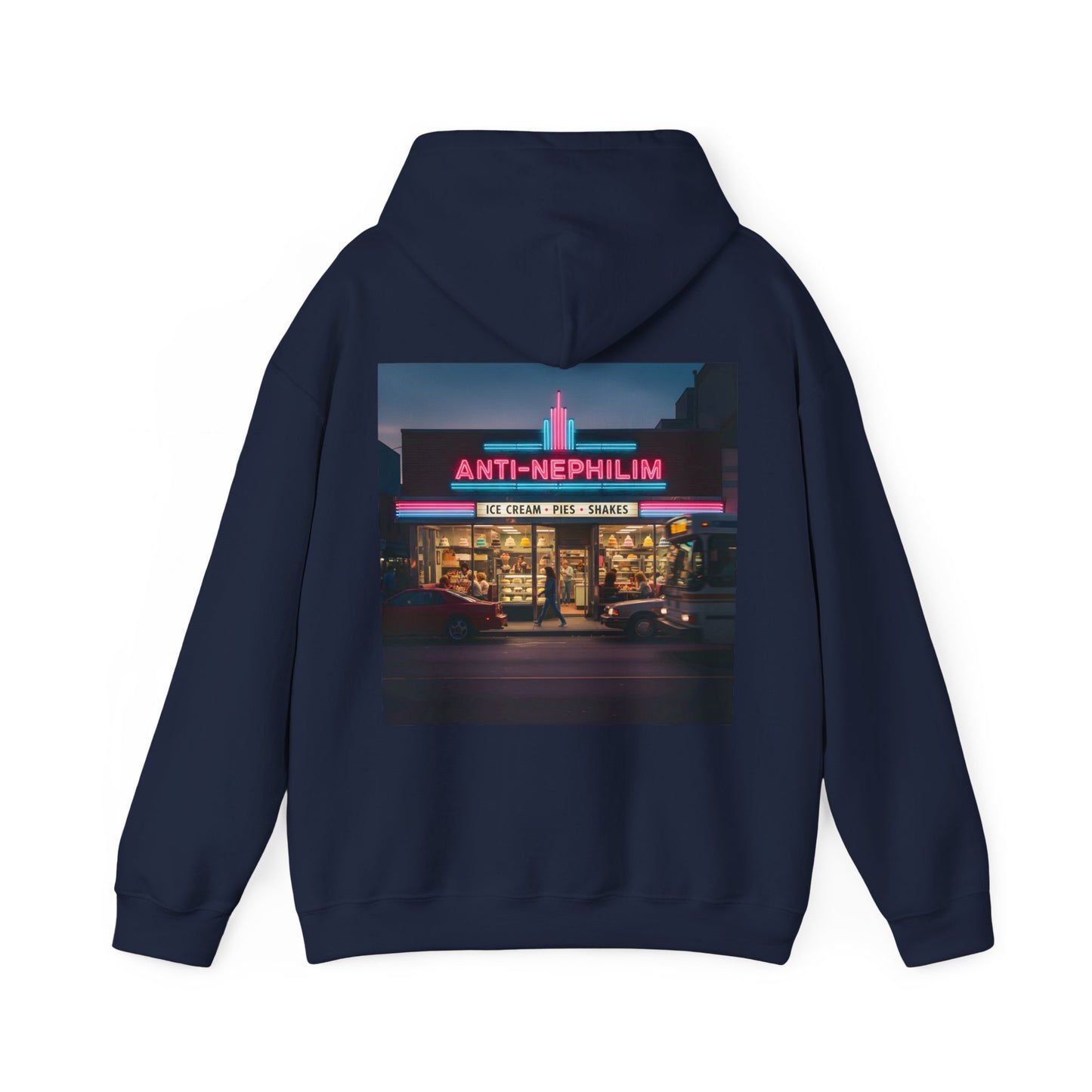 Retro dessert diner anti nephilim hoodie (unisex), Kirk Ave. Apparel