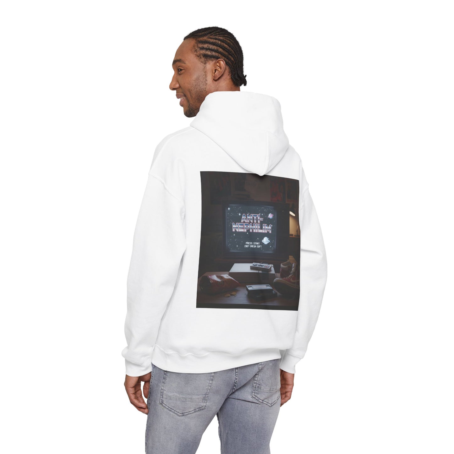 Retro gamer anti-nephilim hoodie (unisex), Kirk Ave. Apparel
