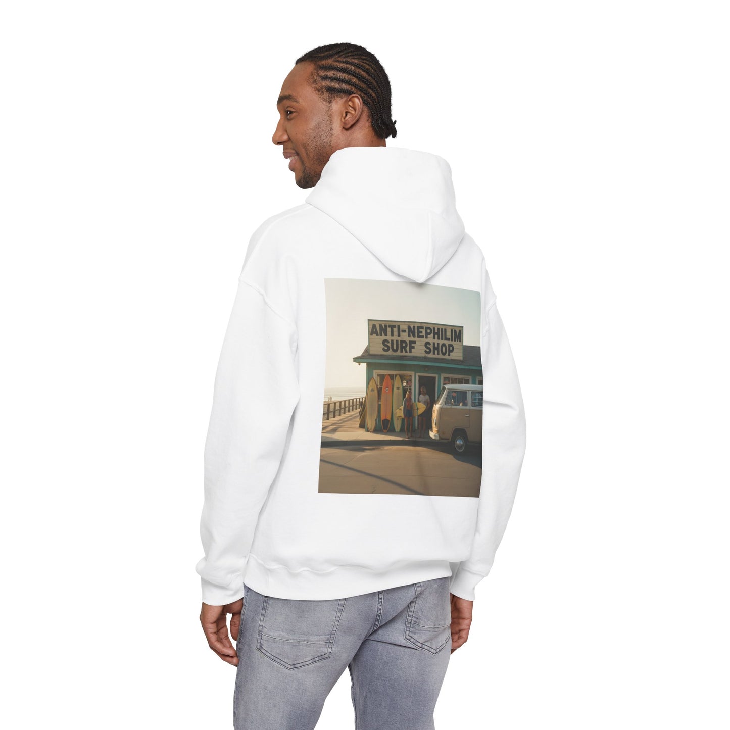 Retro surf anti nephilim hoodie (unisex), Kirk Ave. Apparel