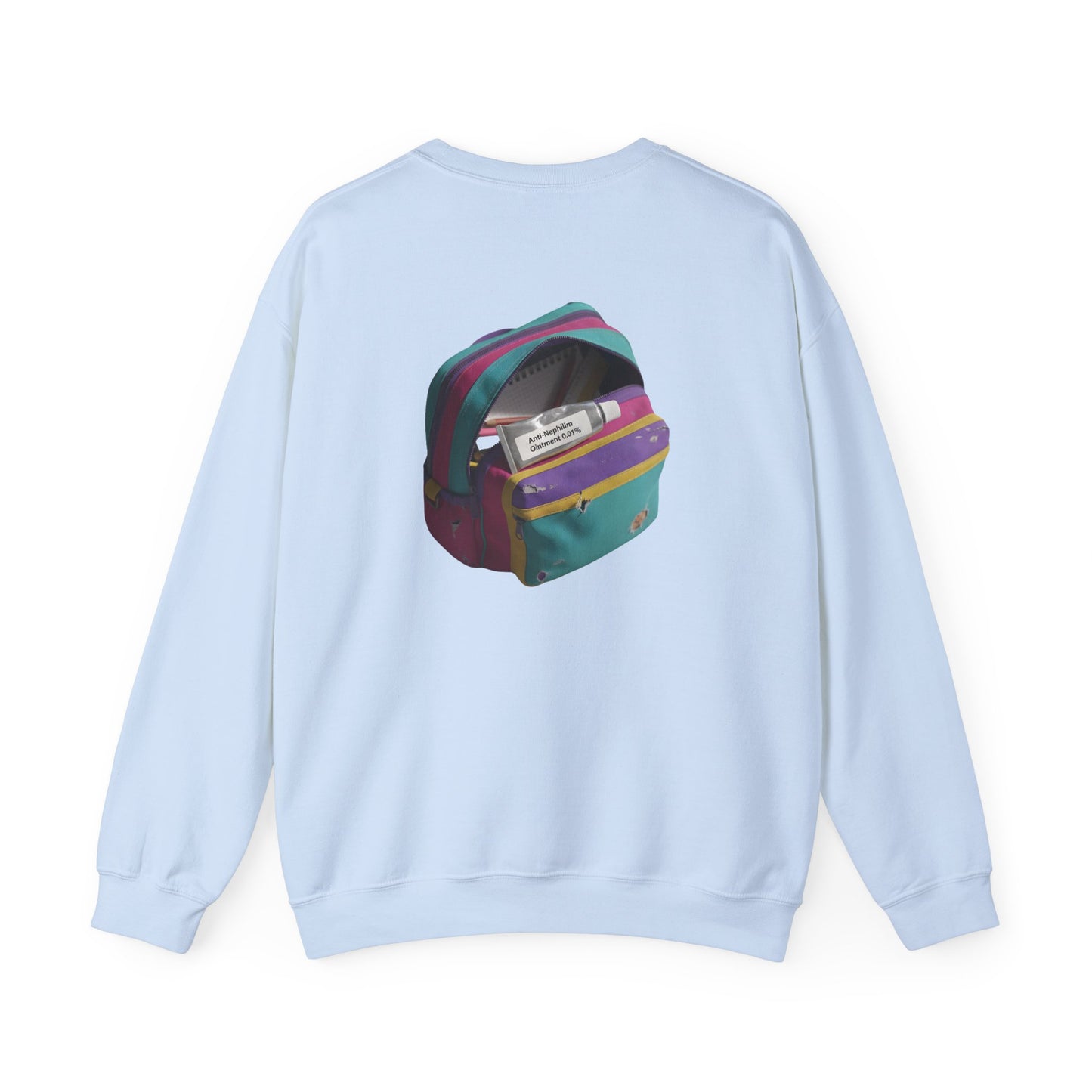 90s schoolbag anti nephilim sweatshirt (unisex), Kirk Ave. Apparel