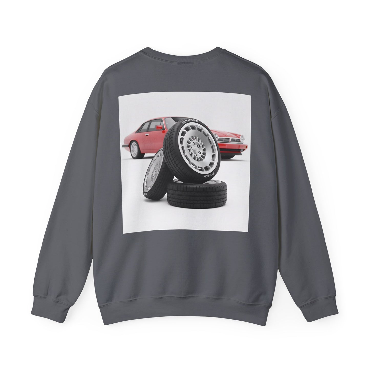 Retro sports car anti nephilim sweatshirt (unisex), Kirk Ave. Apparel