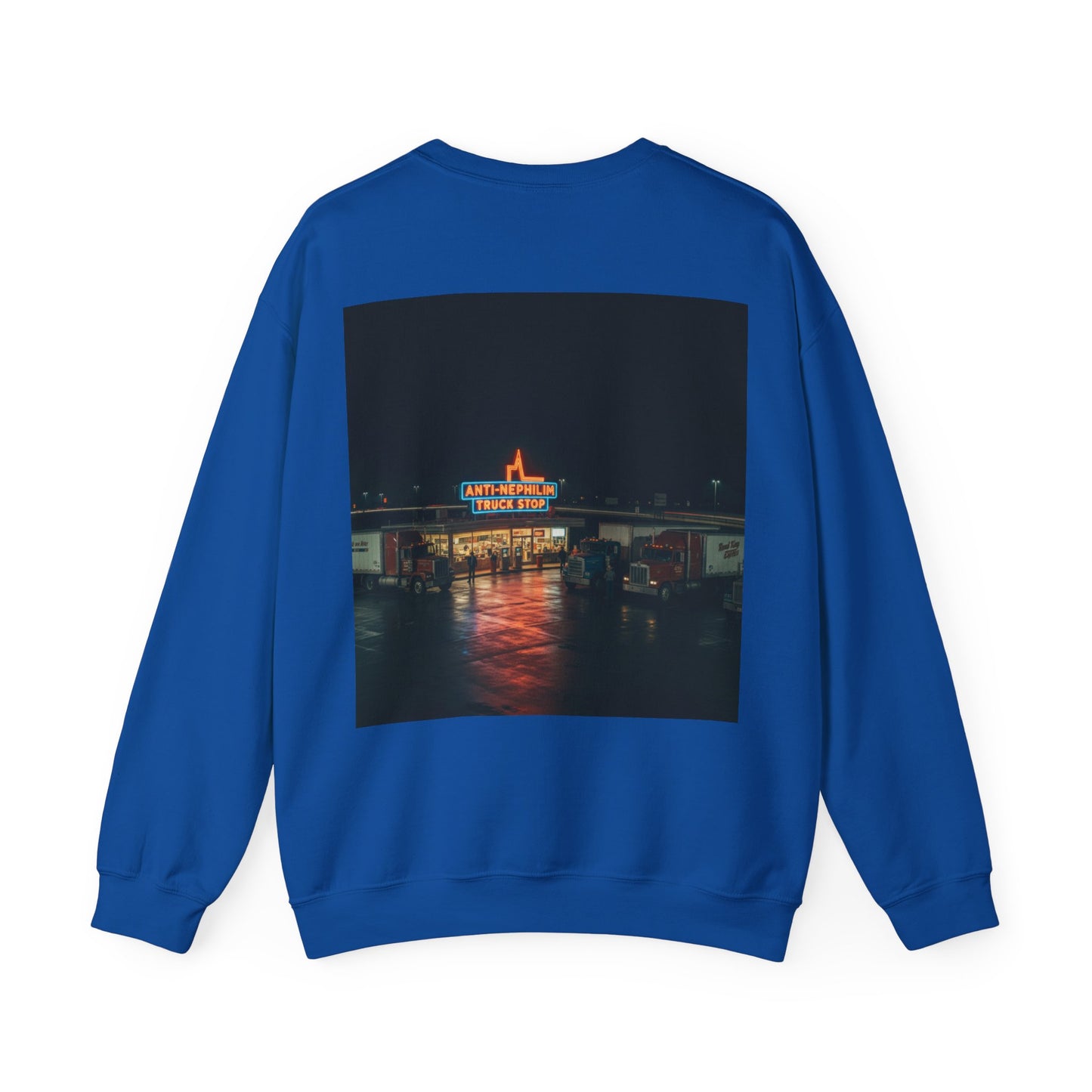 Retro truck stop anti nephilim sweatshirt (unisex), Kirk Ave. Apparel