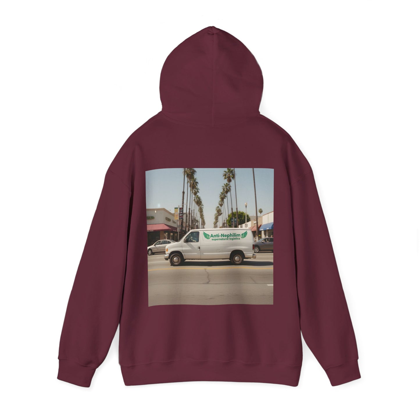 90s California Van anti-nephilim hoodie (unisex), Kirk Ave. Apparel