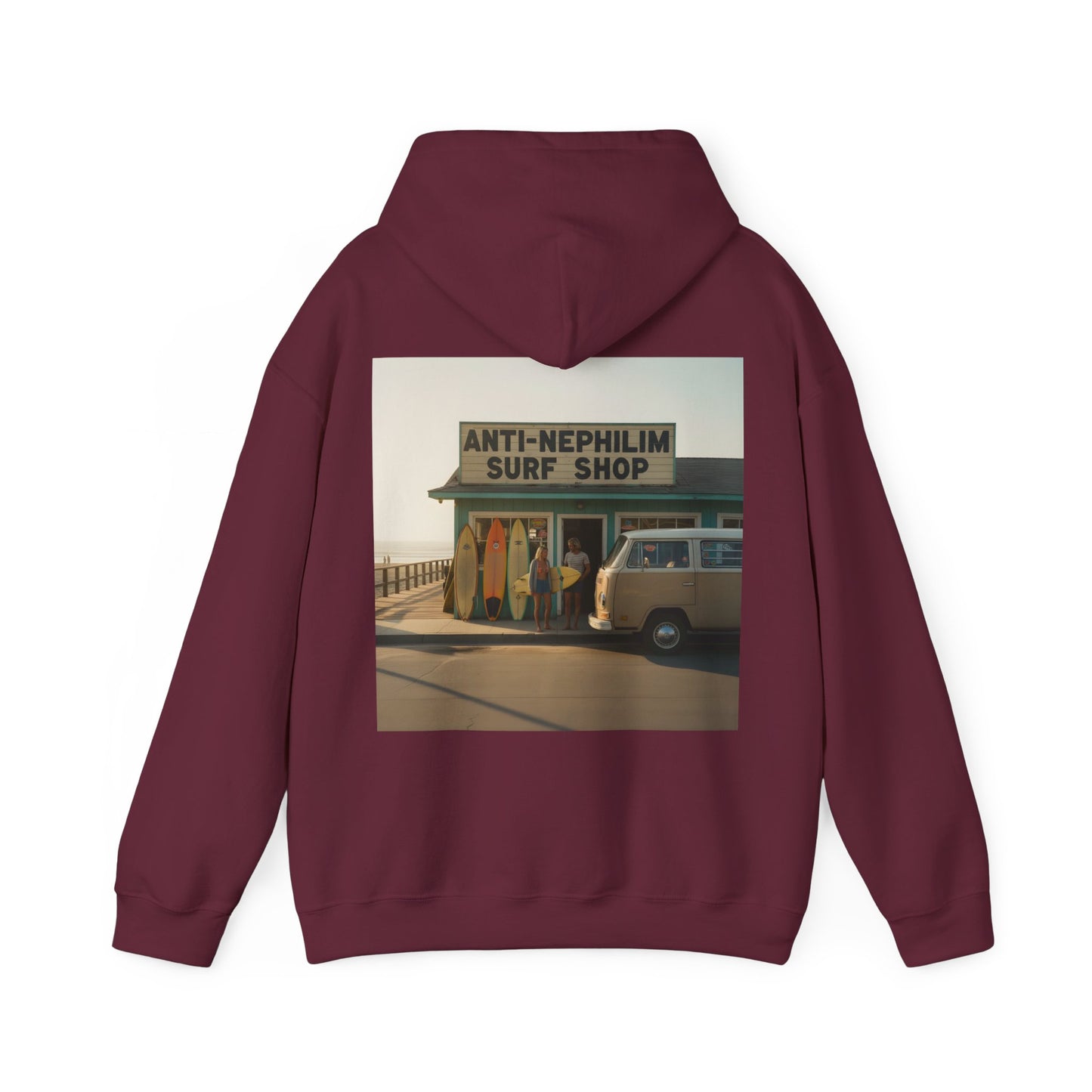 Retro surf anti nephilim hoodie (unisex), Kirk Ave. Apparel