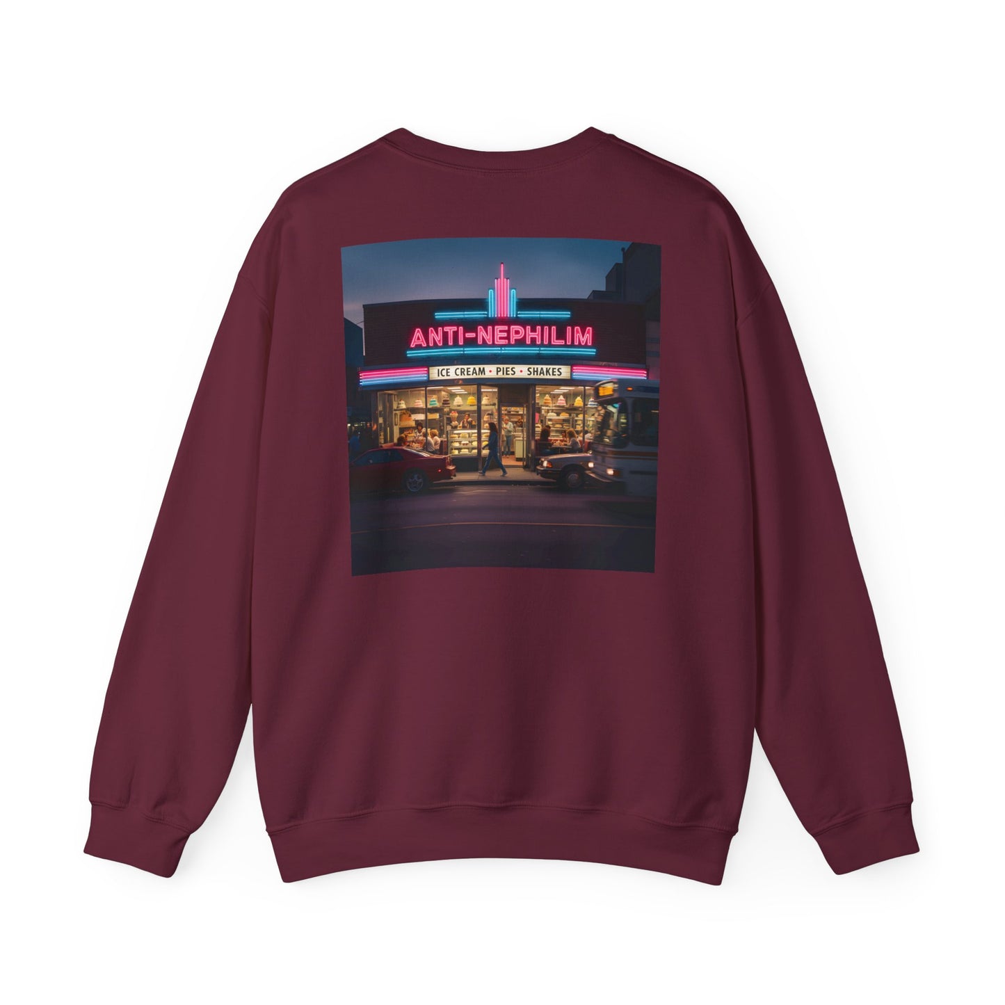Retro dessert diner anti nephilim sweatshirt (unisex), Kirk Ave. Apparel
