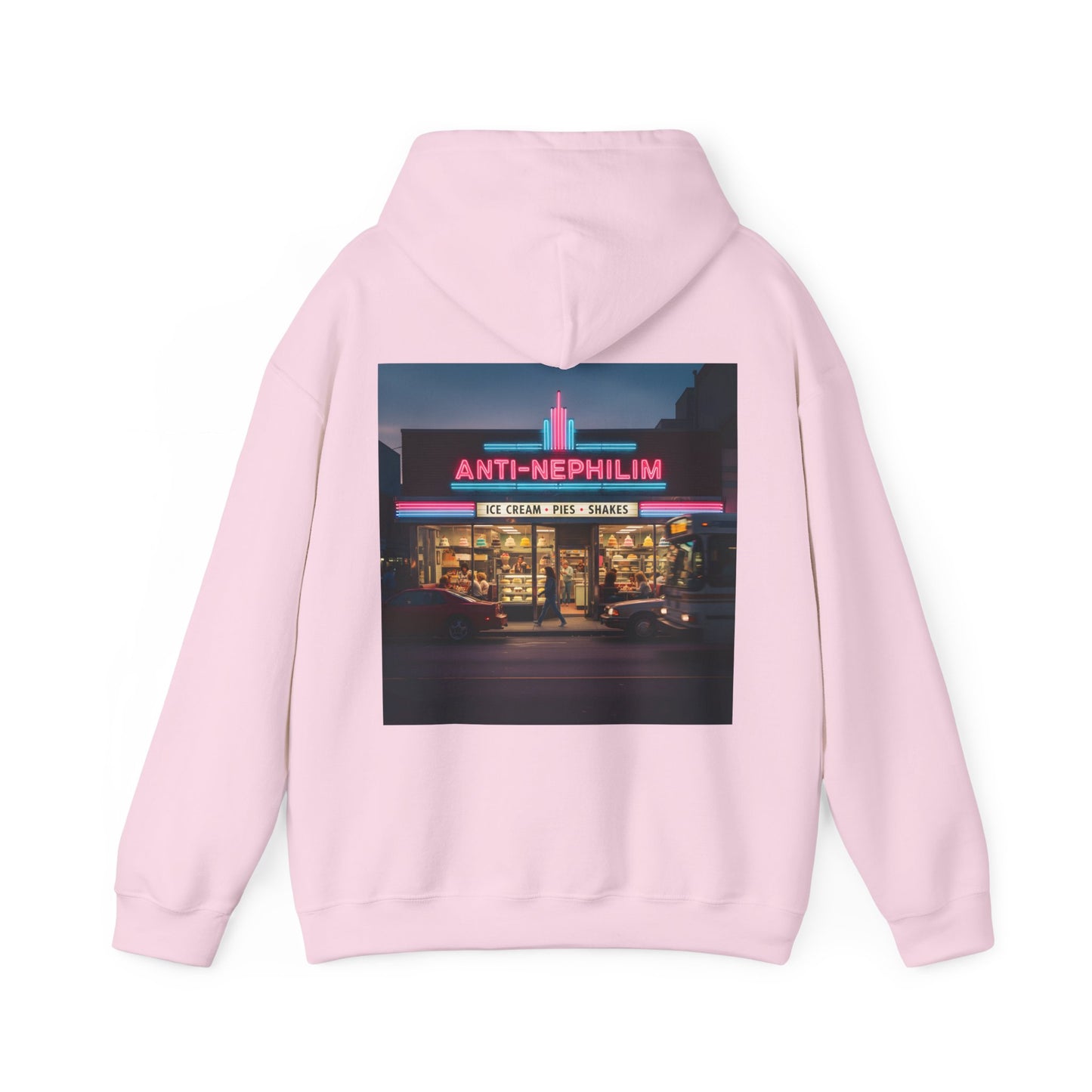 Retro dessert diner anti nephilim hoodie (unisex), Kirk Ave. Apparel