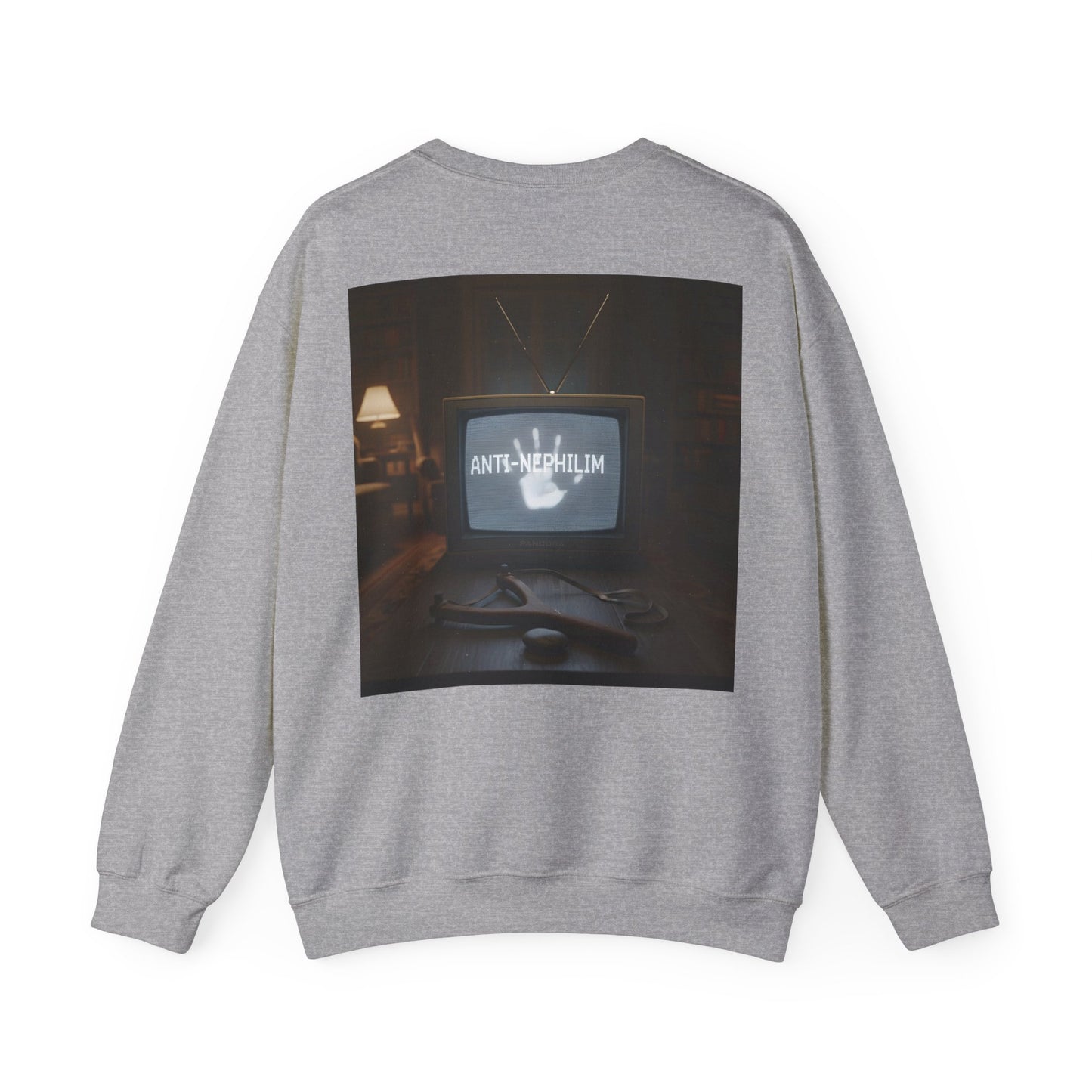 Retro TV anti nephilim sweatshirt (unisex), Kirk Ave. Apparel