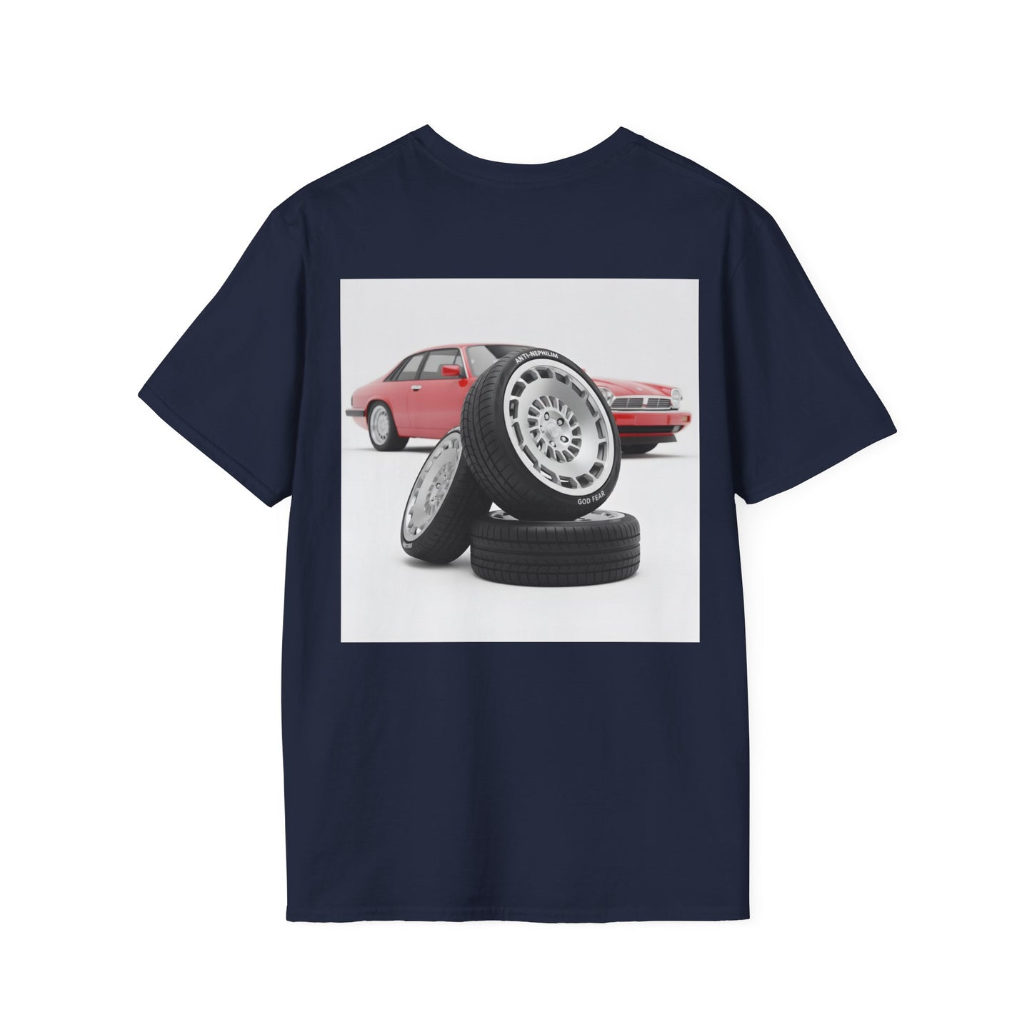 Retro sports car anti nephilim t shirt (unisex), Kirk Ave. Apparel