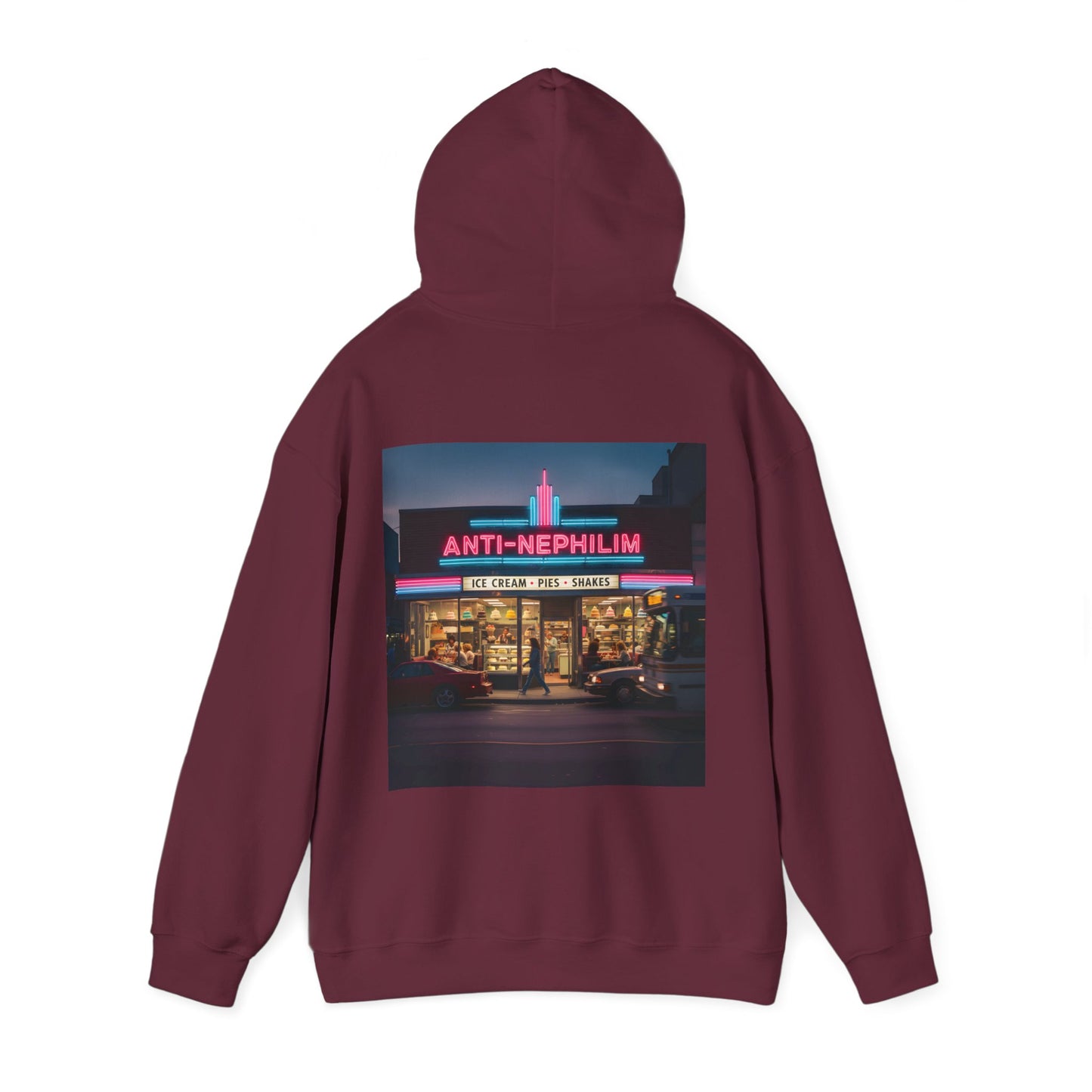 Retro dessert diner anti nephilim hoodie (unisex), Kirk Ave. Apparel