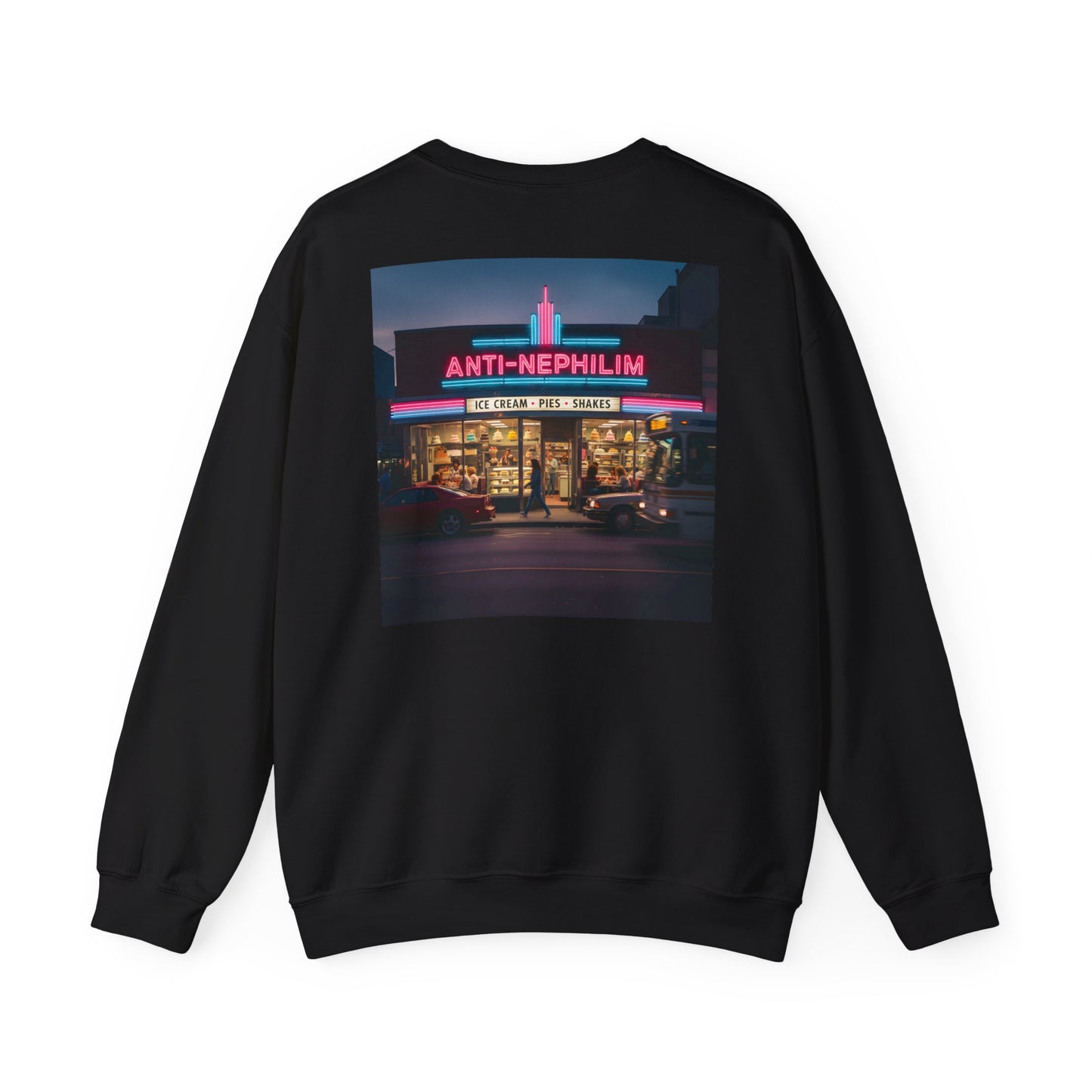 Retro dessert diner anti nephilim sweatshirt (unisex), Kirk Ave. Apparel