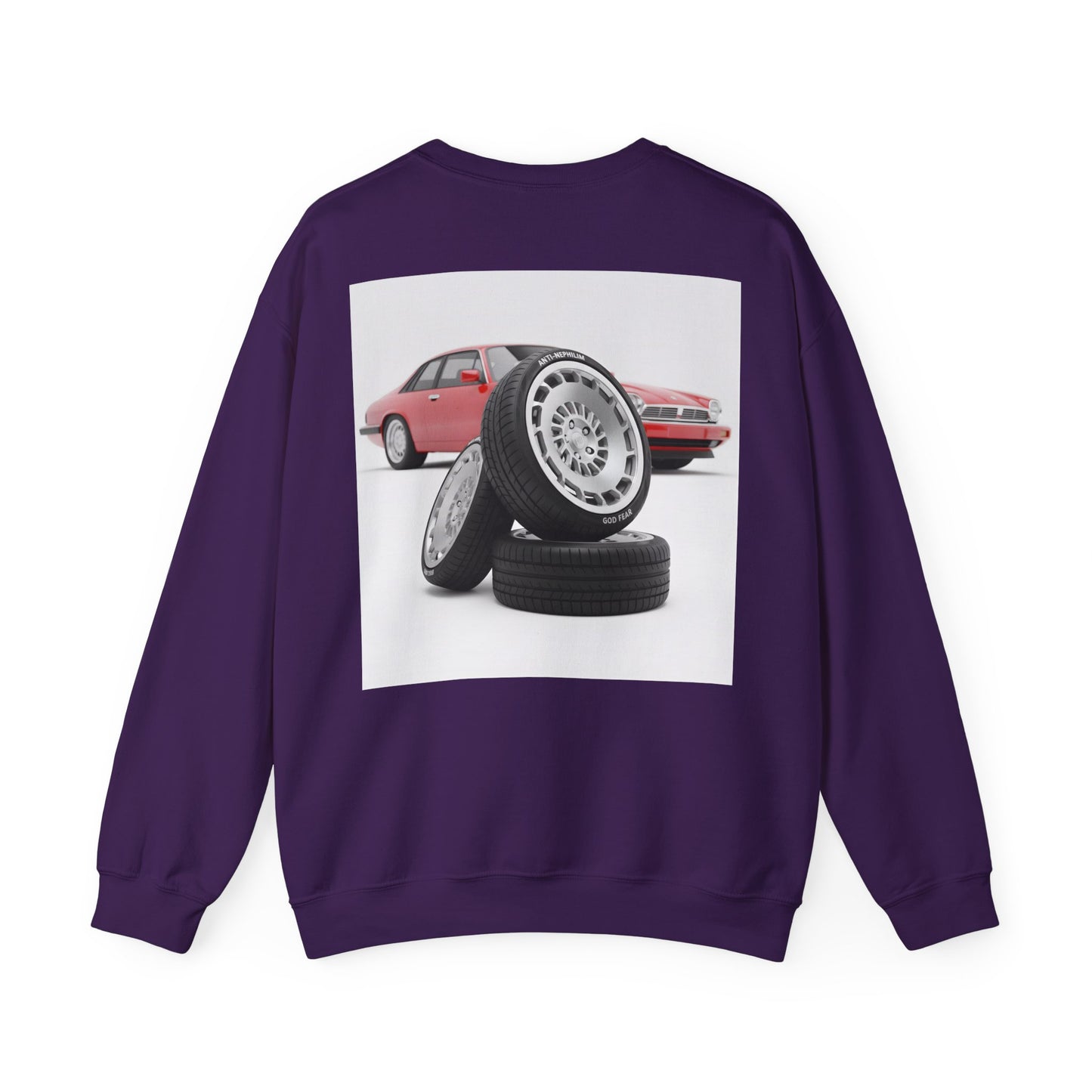 Retro sports car anti nephilim sweatshirt (unisex), Kirk Ave. Apparel
