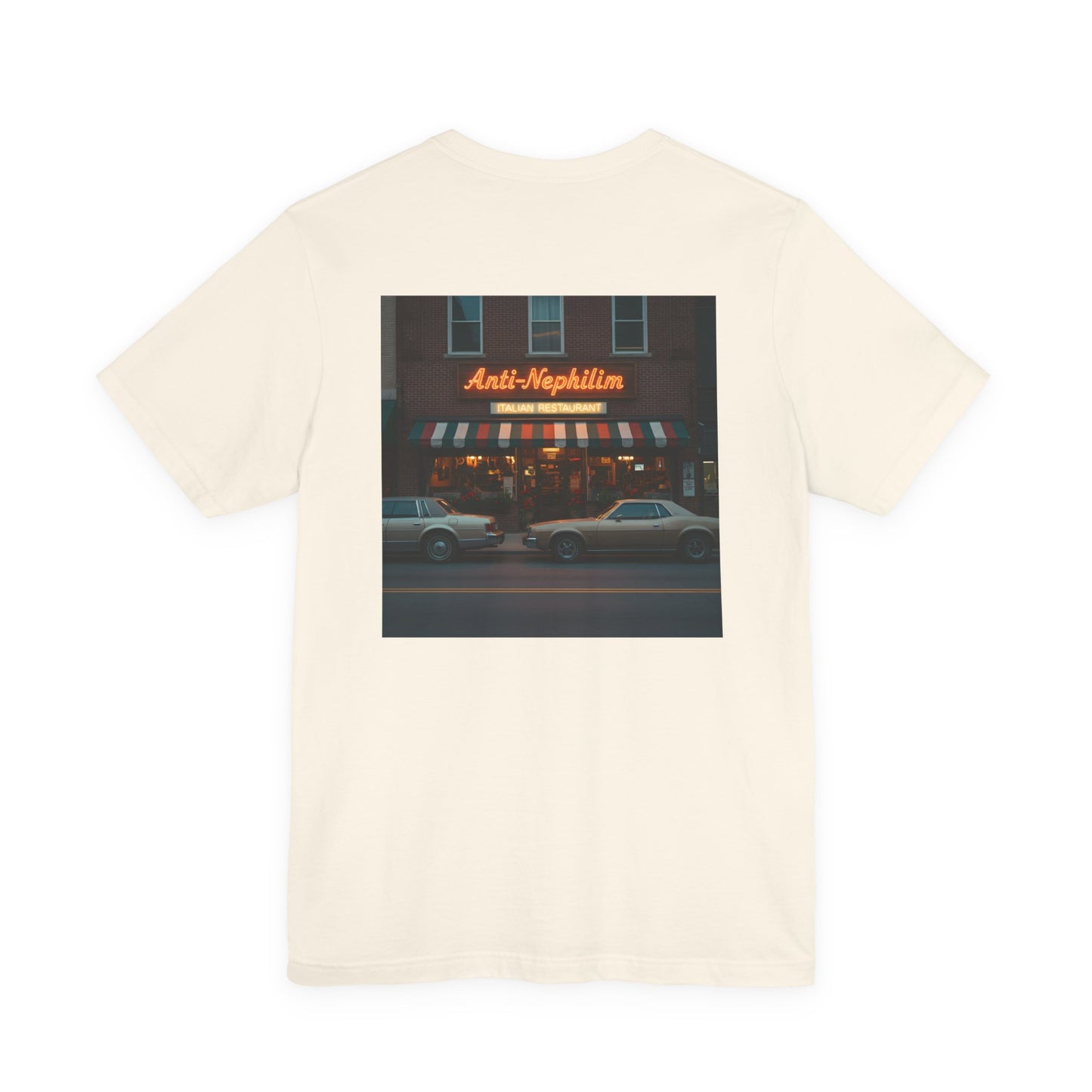 Retro neon NYC Italian anti nephilim t shirt (unisex), Kirk Ave. Apparel
