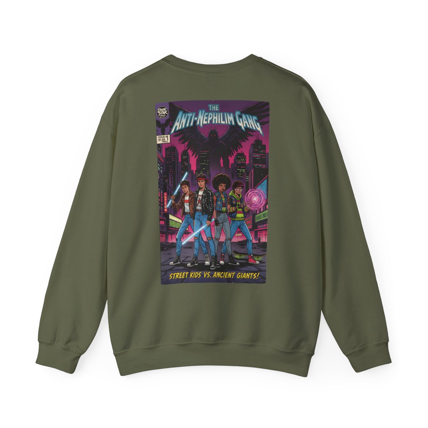 Retro comic anti nephilim sweatshirt (unisex), Kirk Ave. Apparel