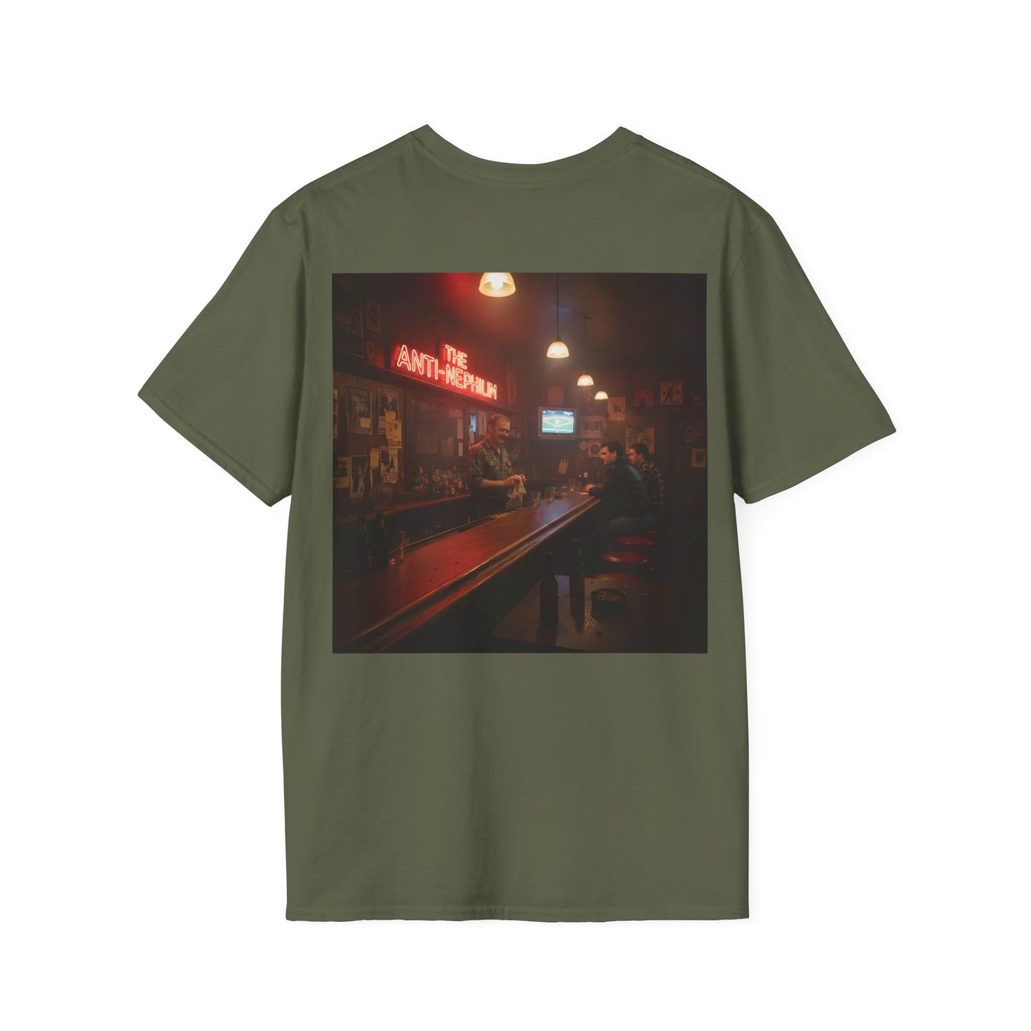 Neon bar scene anti nephilim t shirt —  Kirk Ave. Apparel