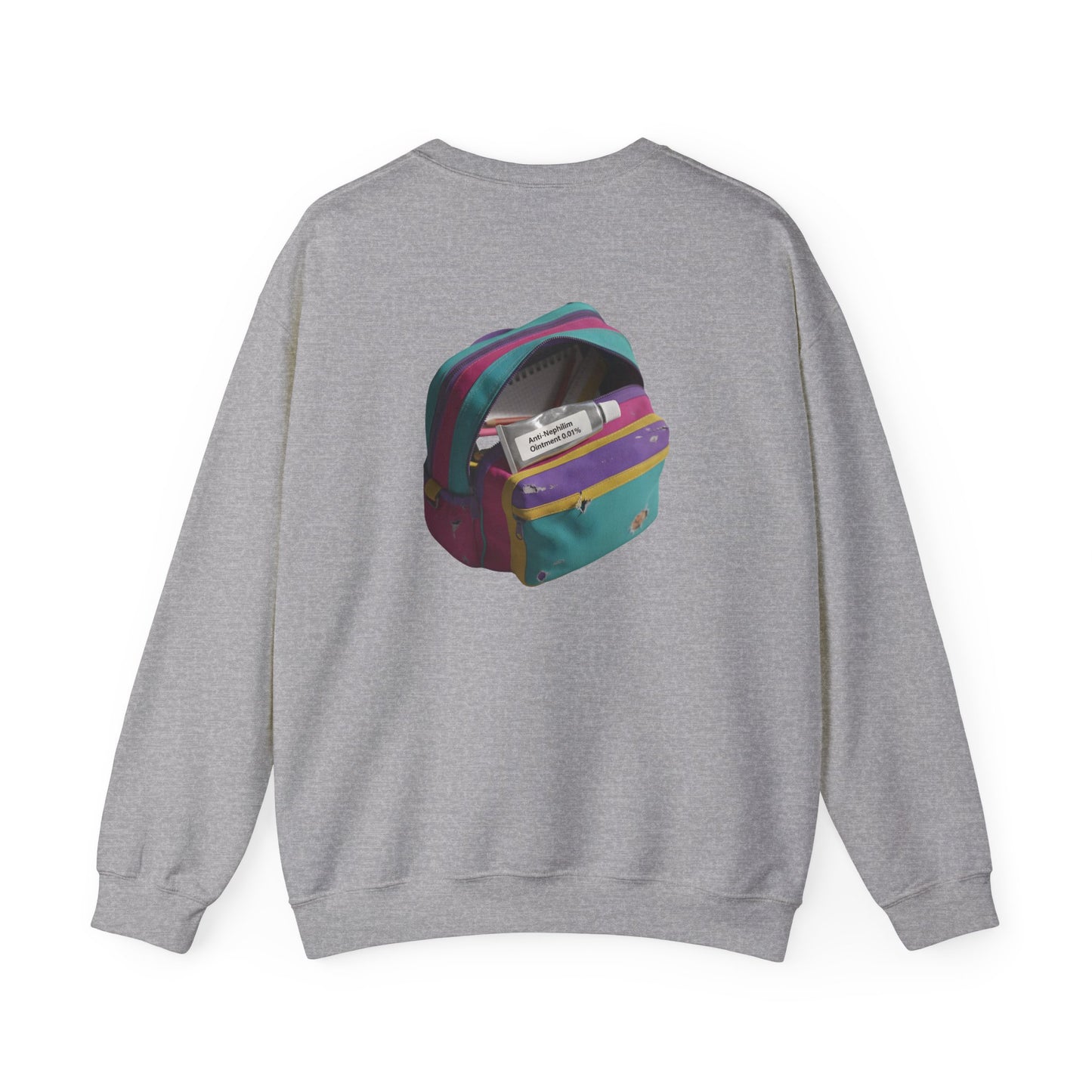 90s schoolbag anti nephilim sweatshirt (unisex), Kirk Ave. Apparel